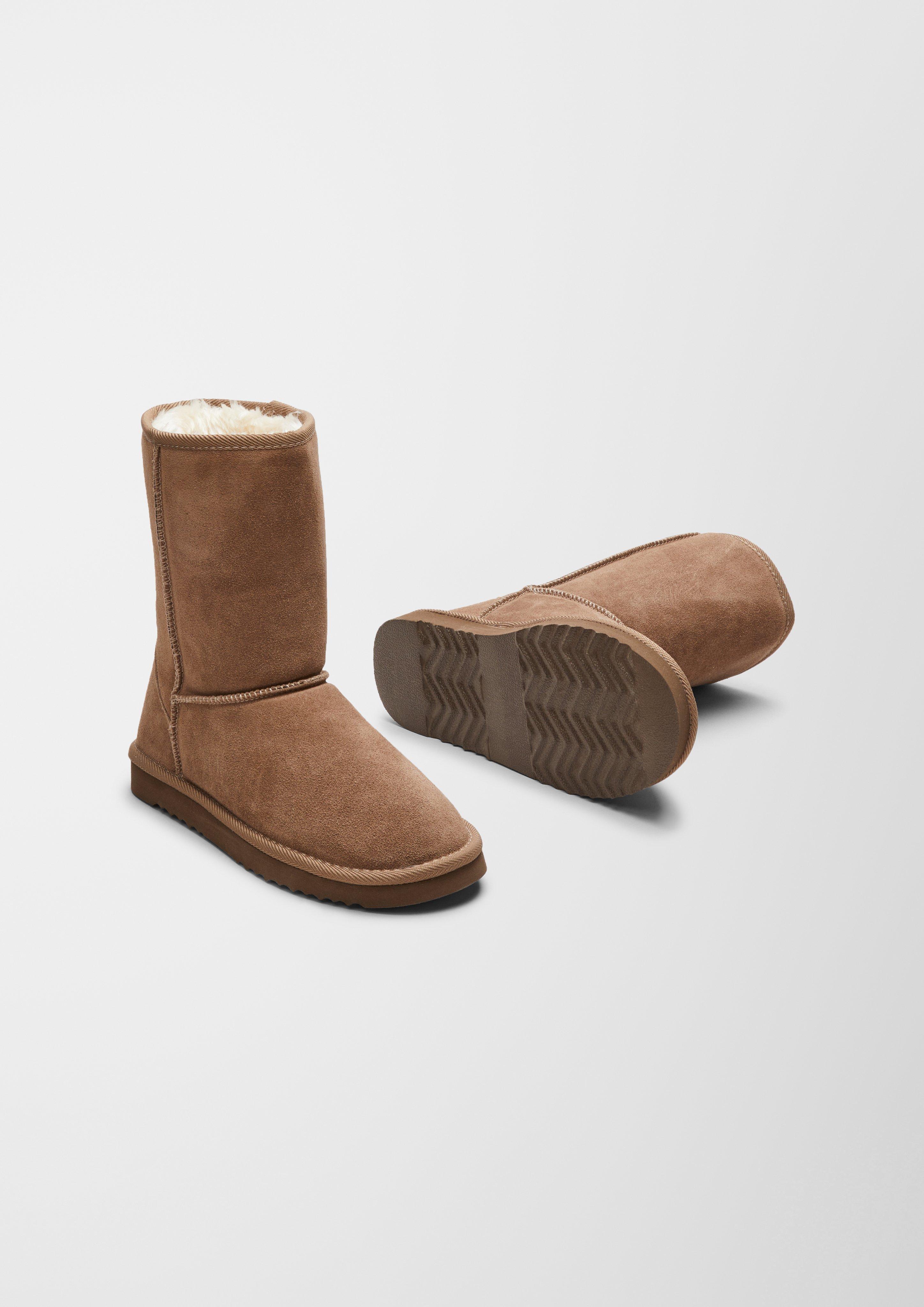 s.Oliver Gefütterte Velourslederstiefel