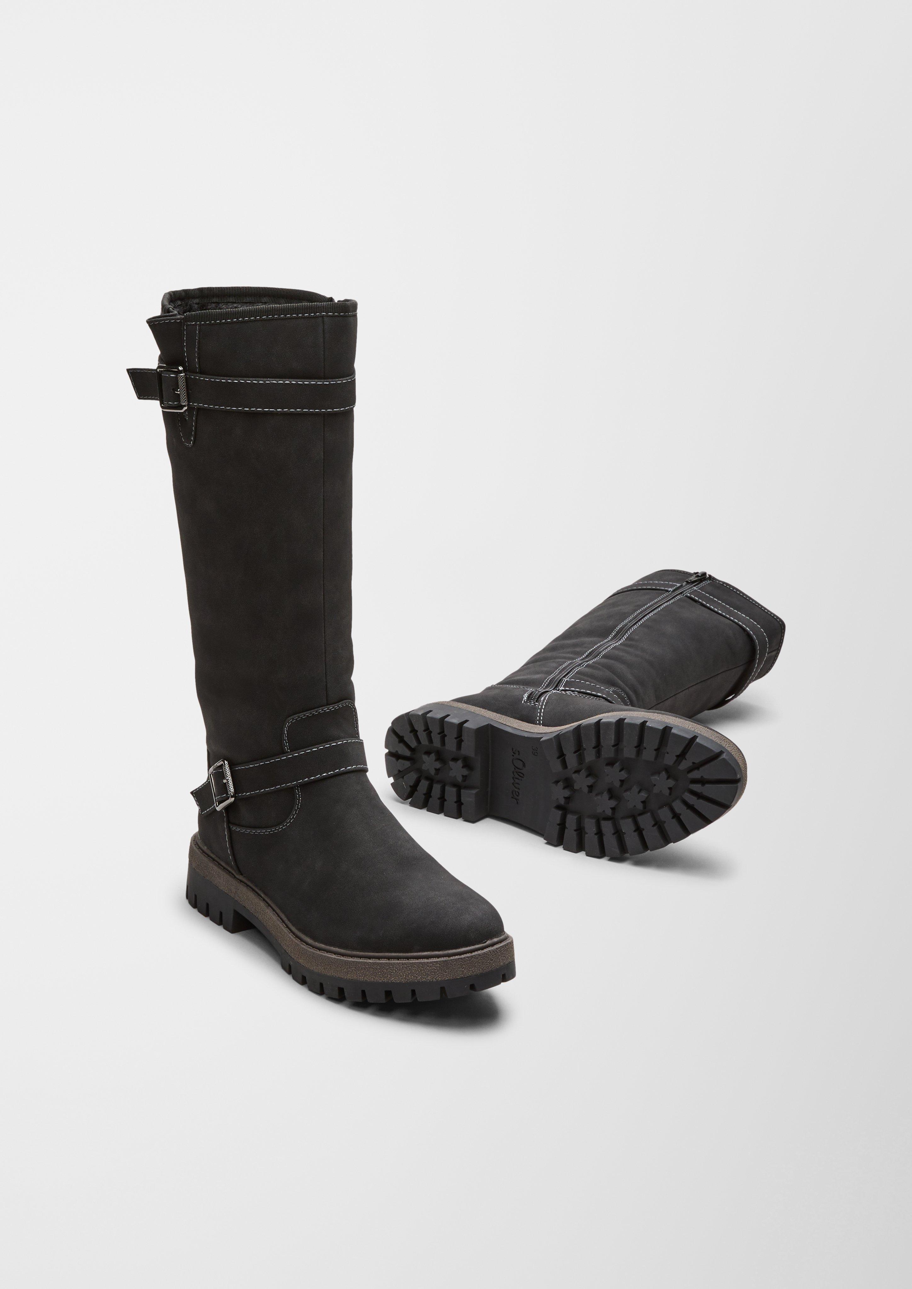 s.Oliver Stiefel in Veloursleder-Optik