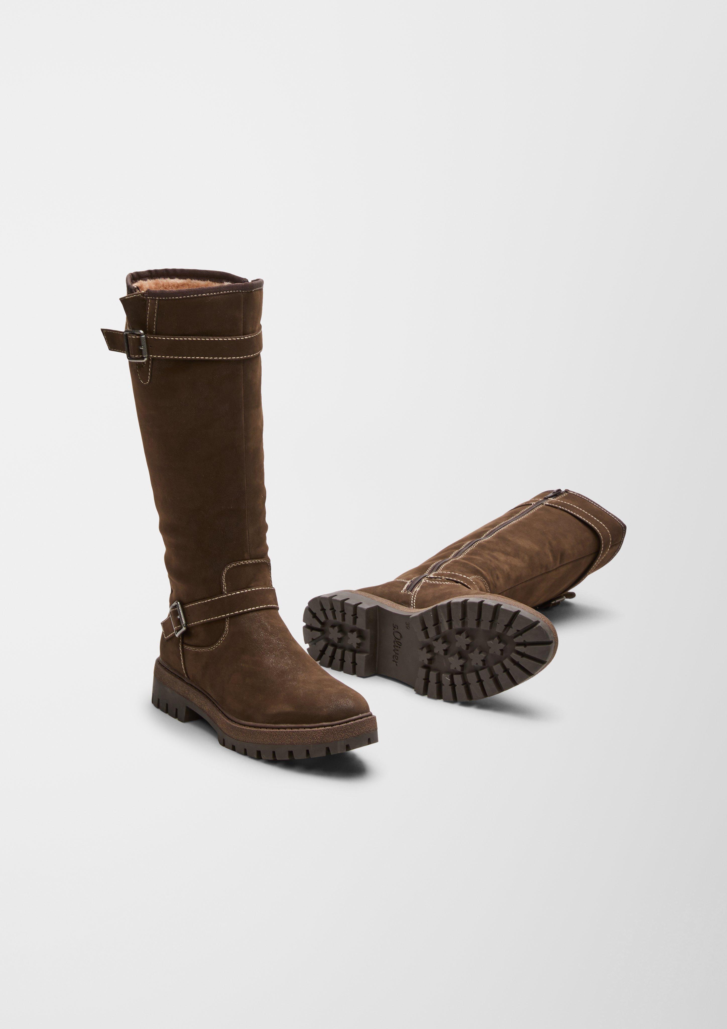 s.Oliver Stiefel in Veloursleder-Optik