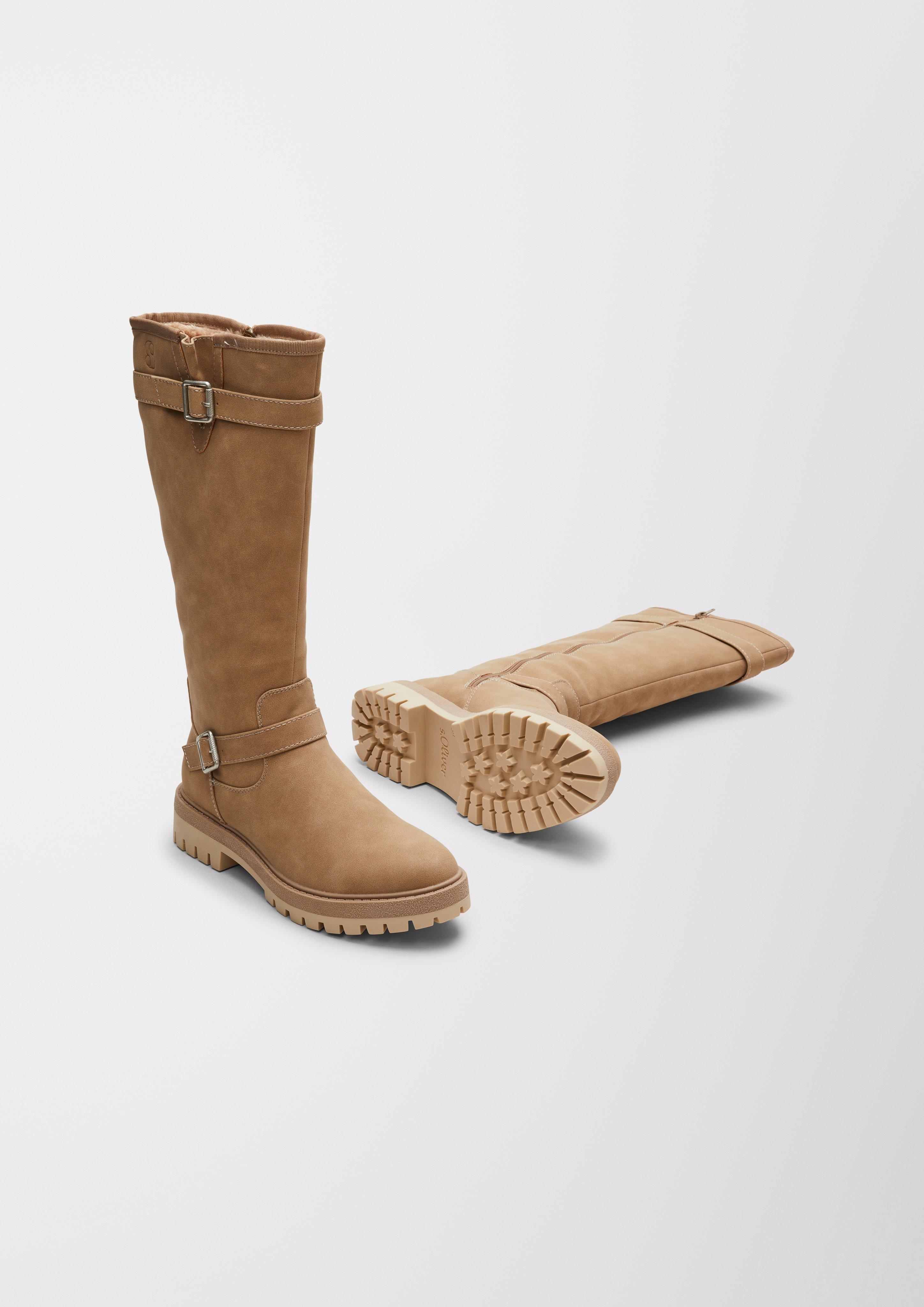 s.Oliver Stiefel in Veloursleder-Optik