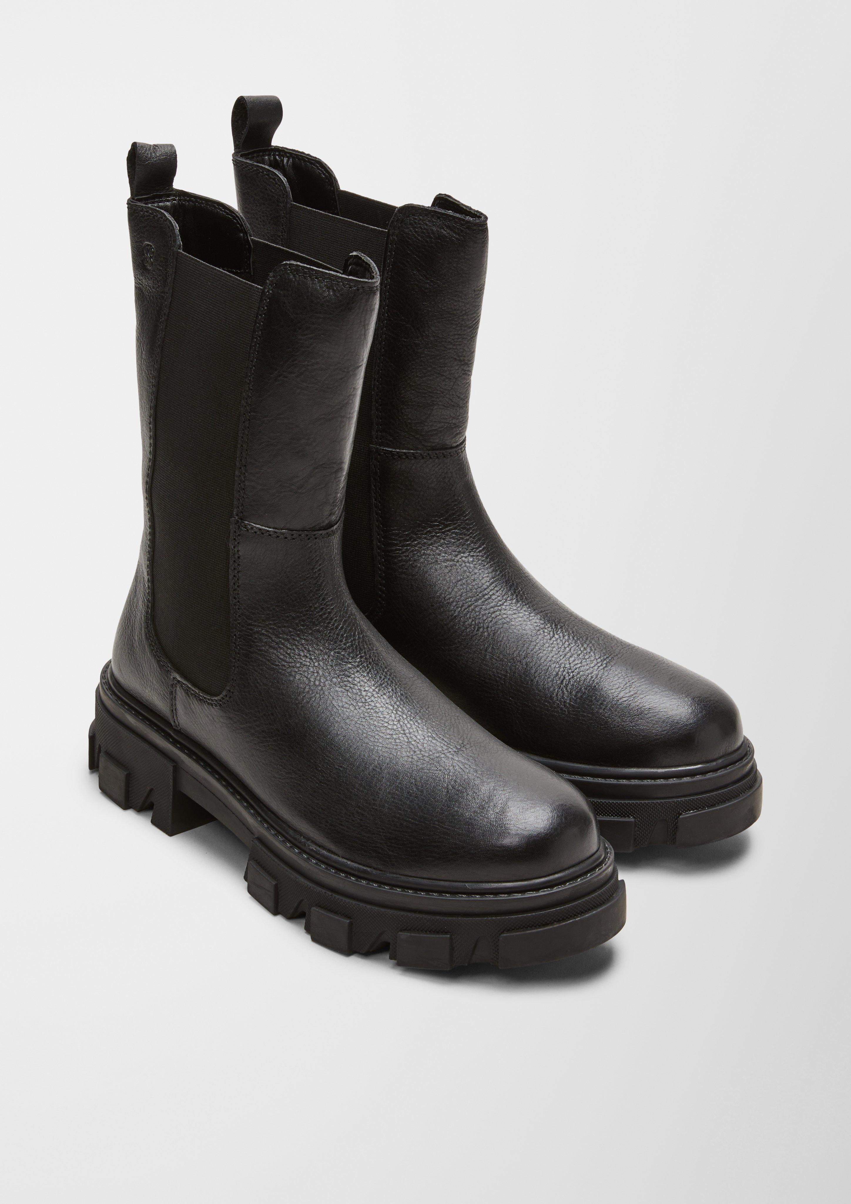 S.Oliver Chunky Boots aus Glattleder