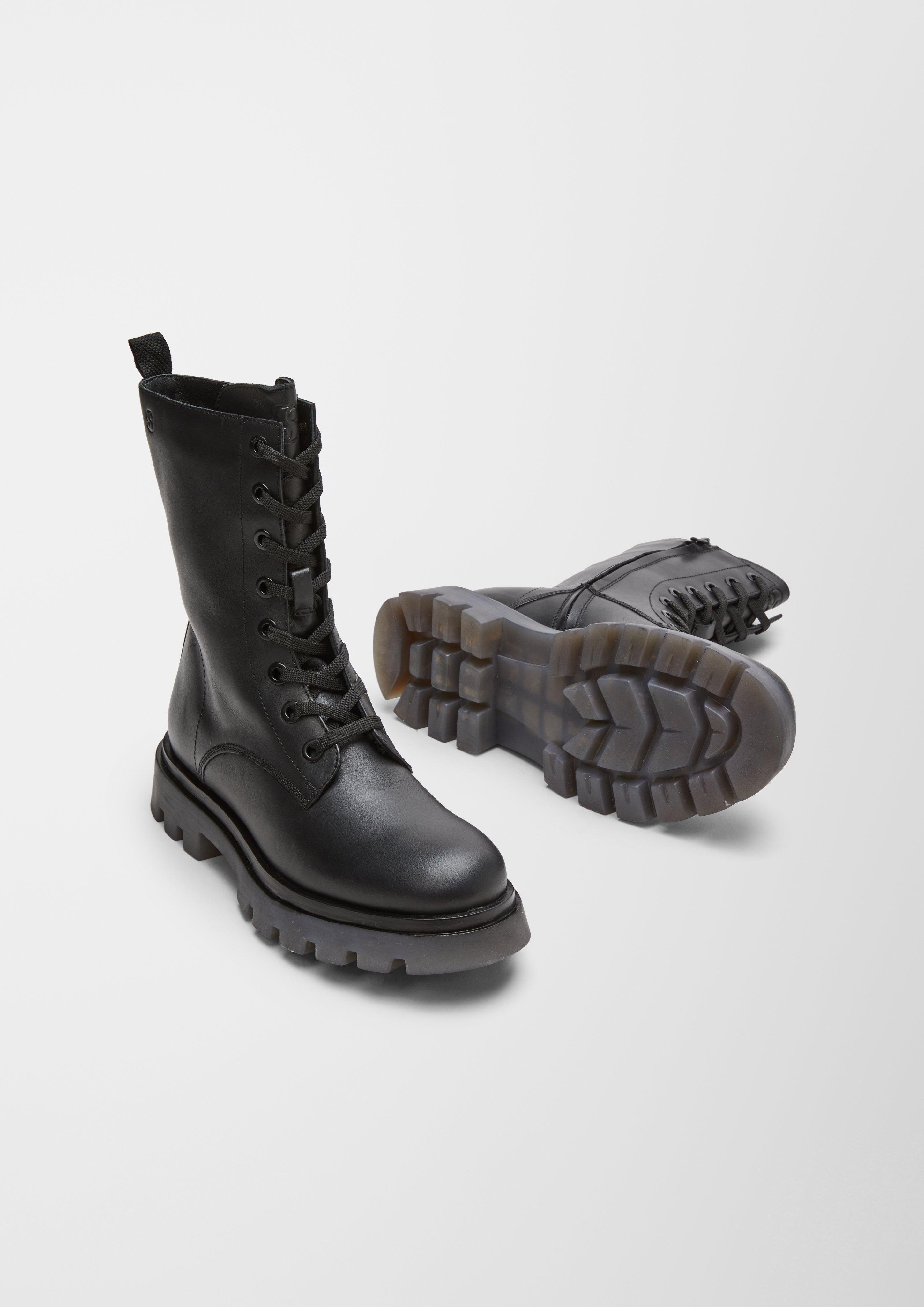 s.Oliver Gefütterte Stiefel aus Leder