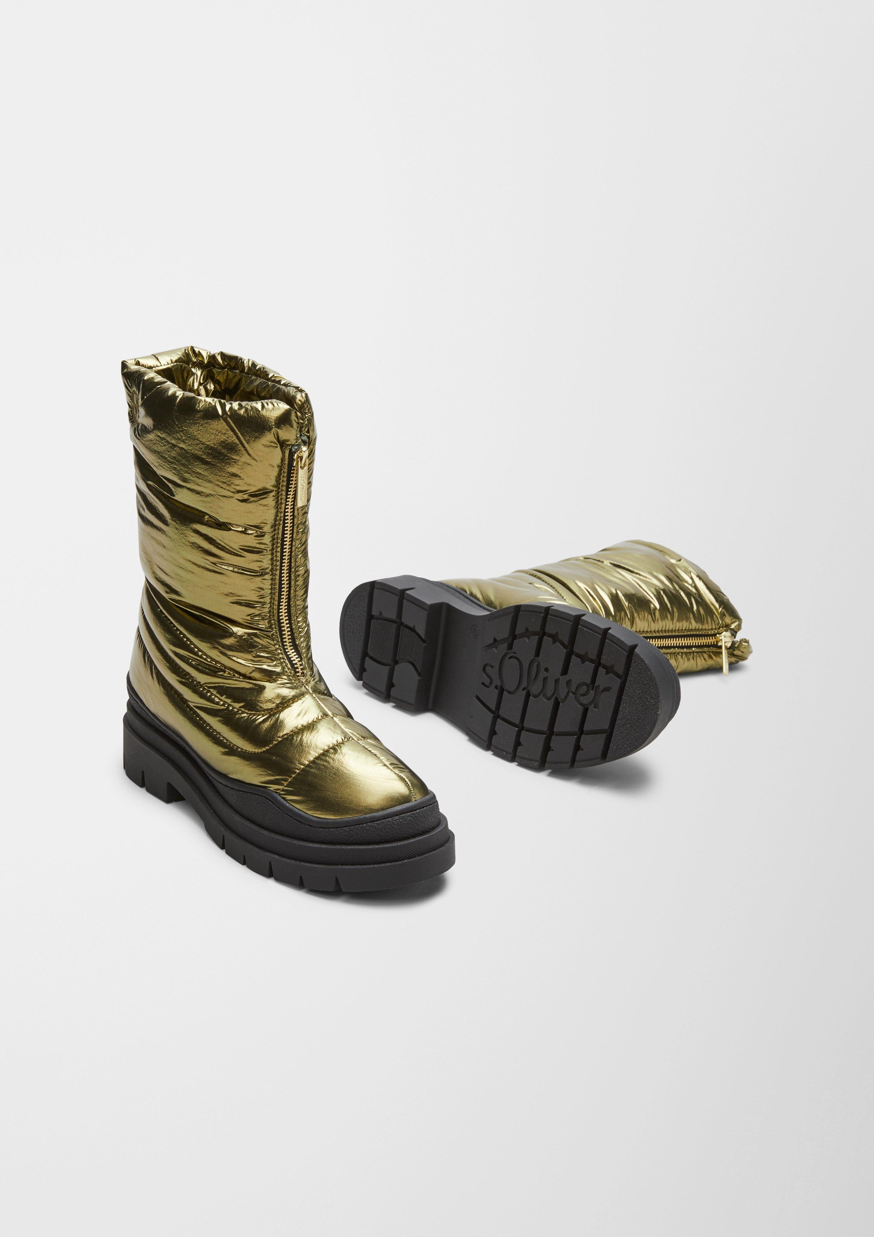 s.Oliver Boots in Metallic-Optik