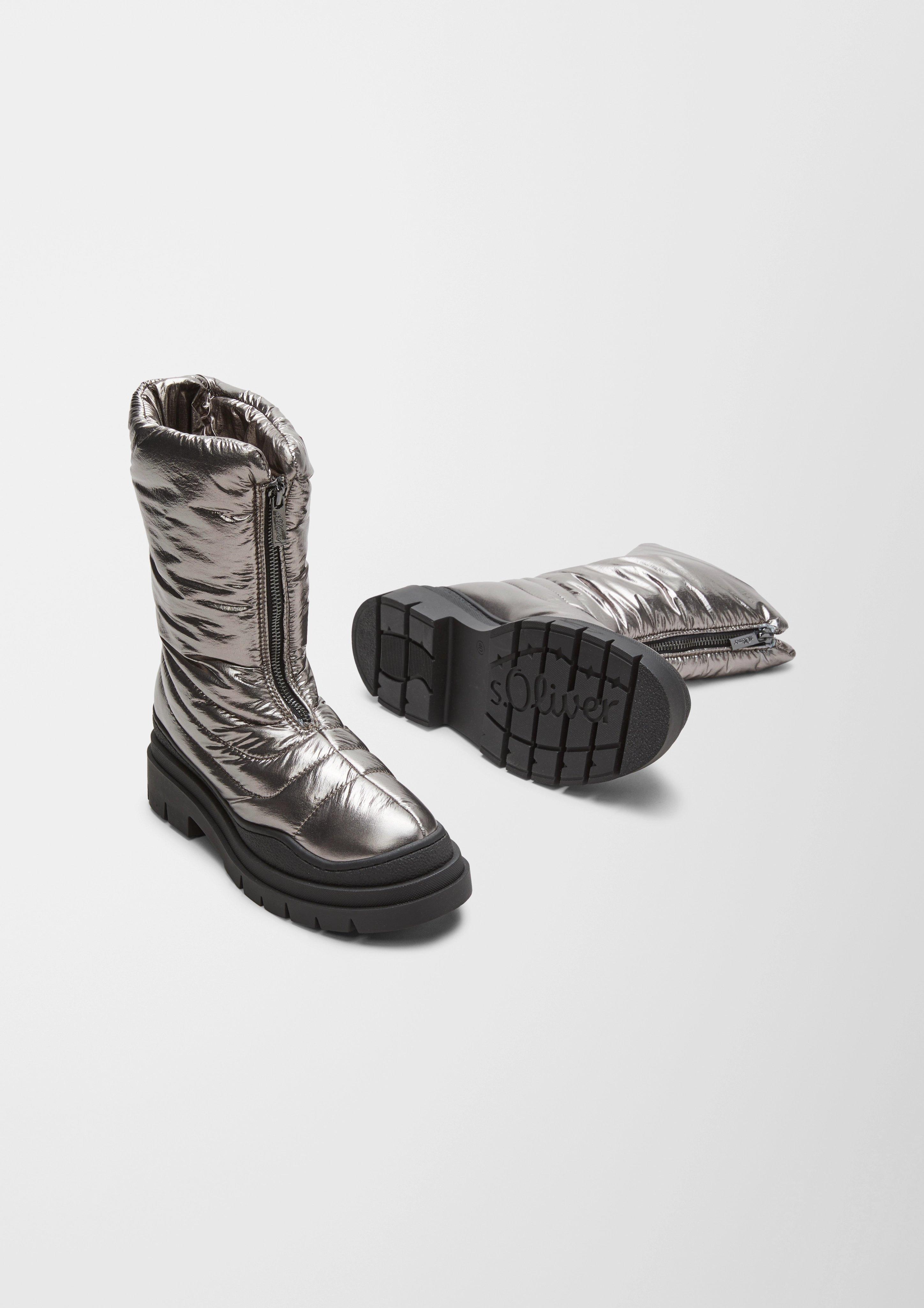 s.Oliver Boots in Metallic-Optik
