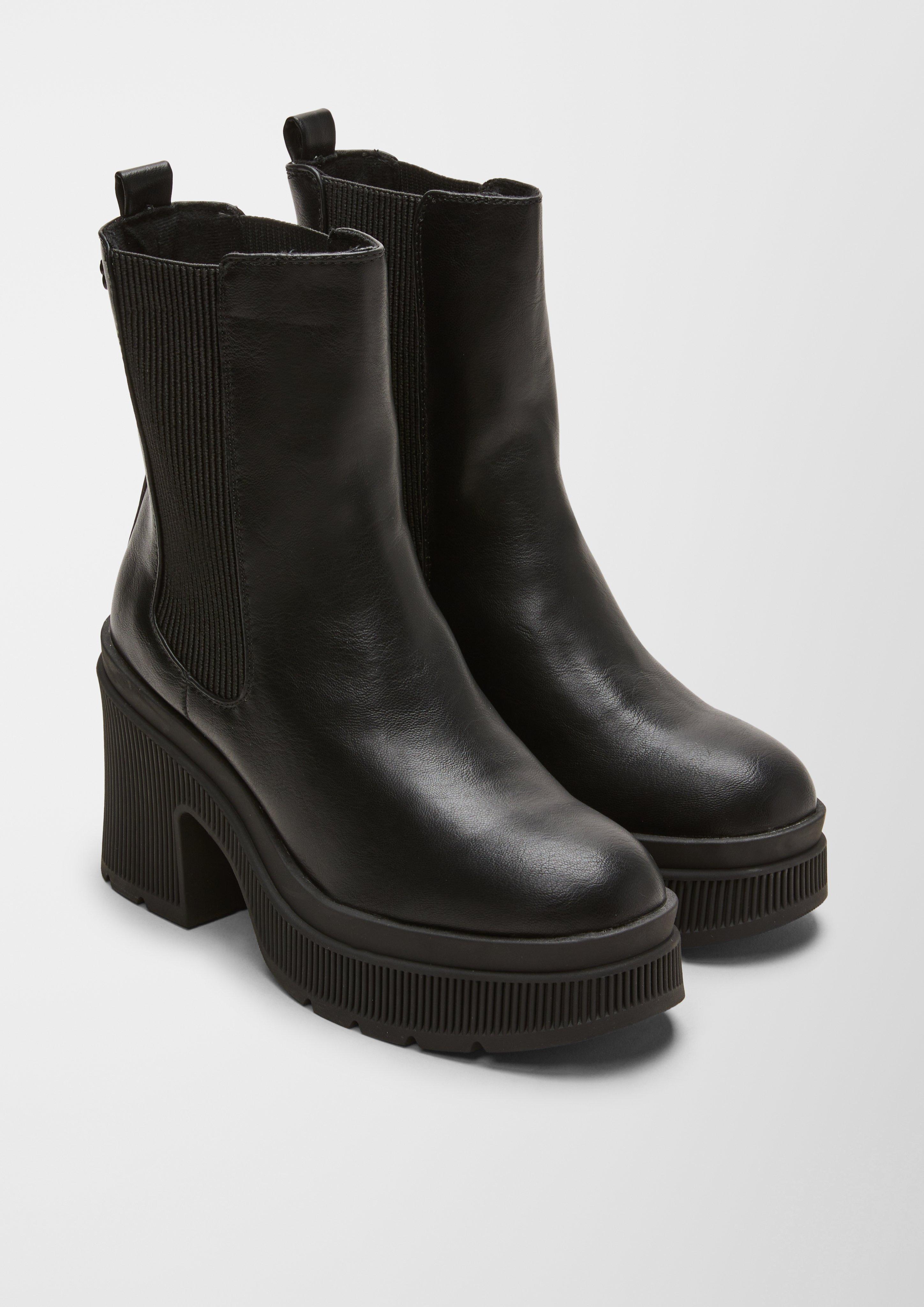 Boots met plateauzool zwart s.Oliver