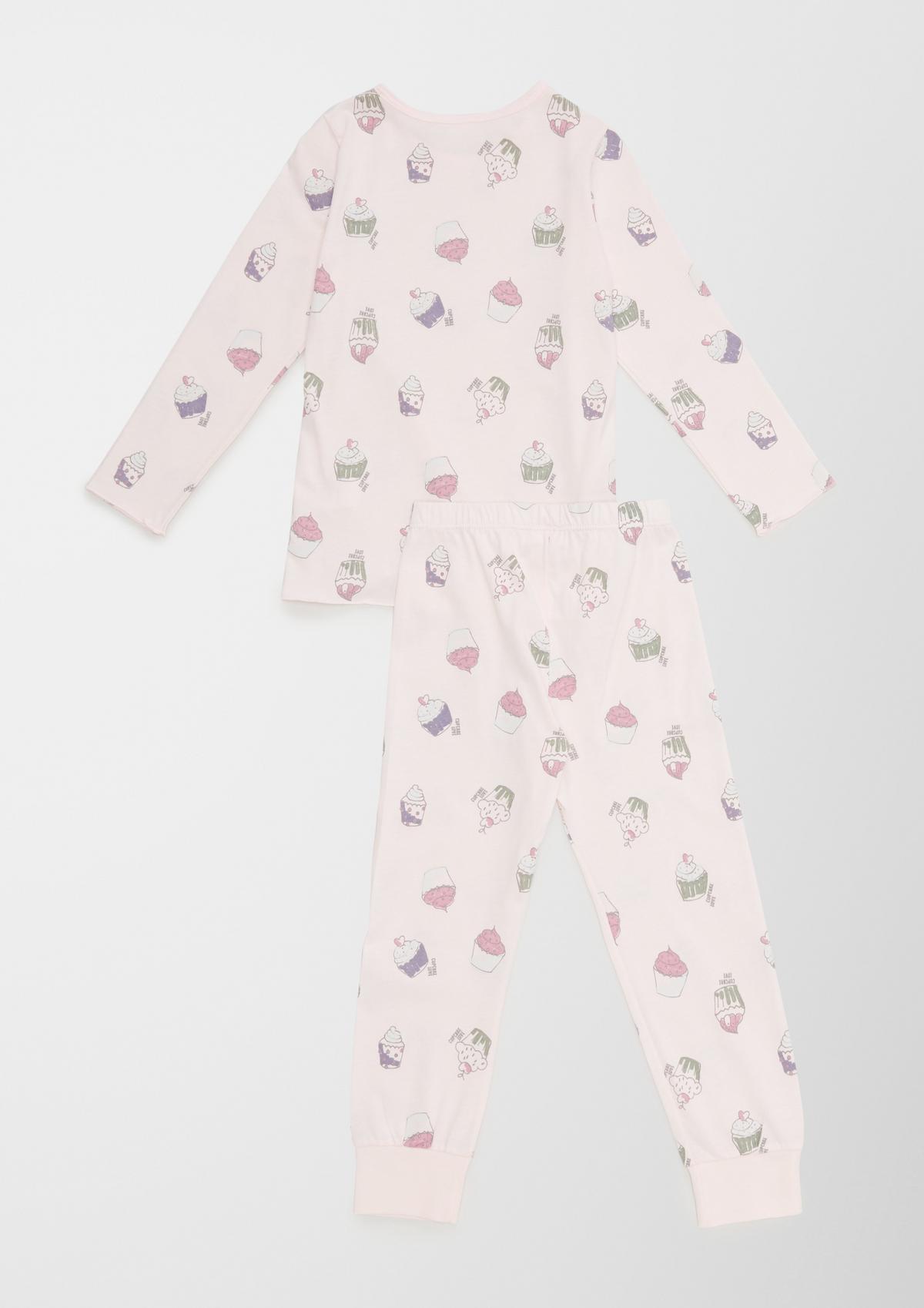 s.Oliver Pyjama mit Cupcake-Print