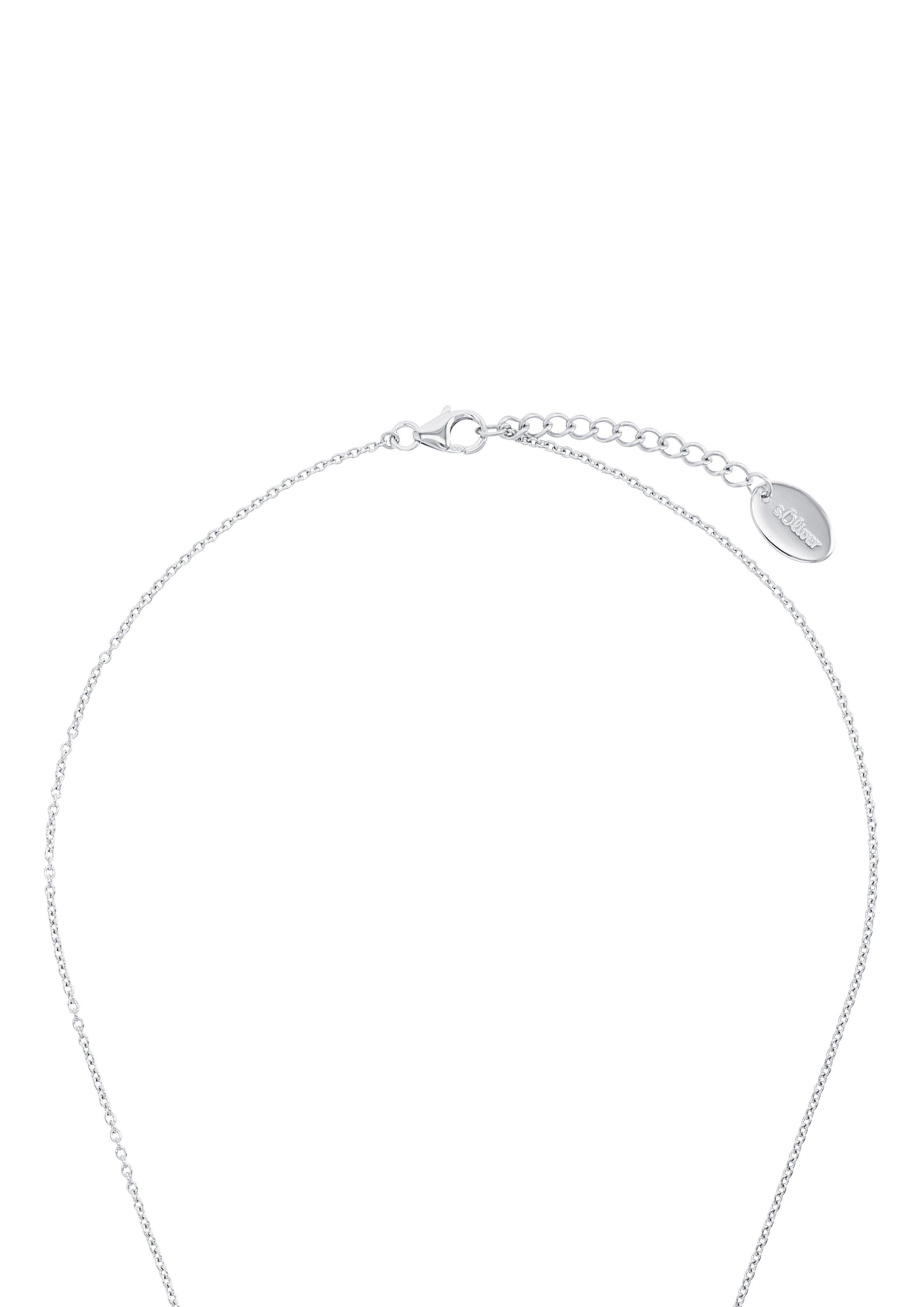 s.Oliver Silber-Halskette Blume