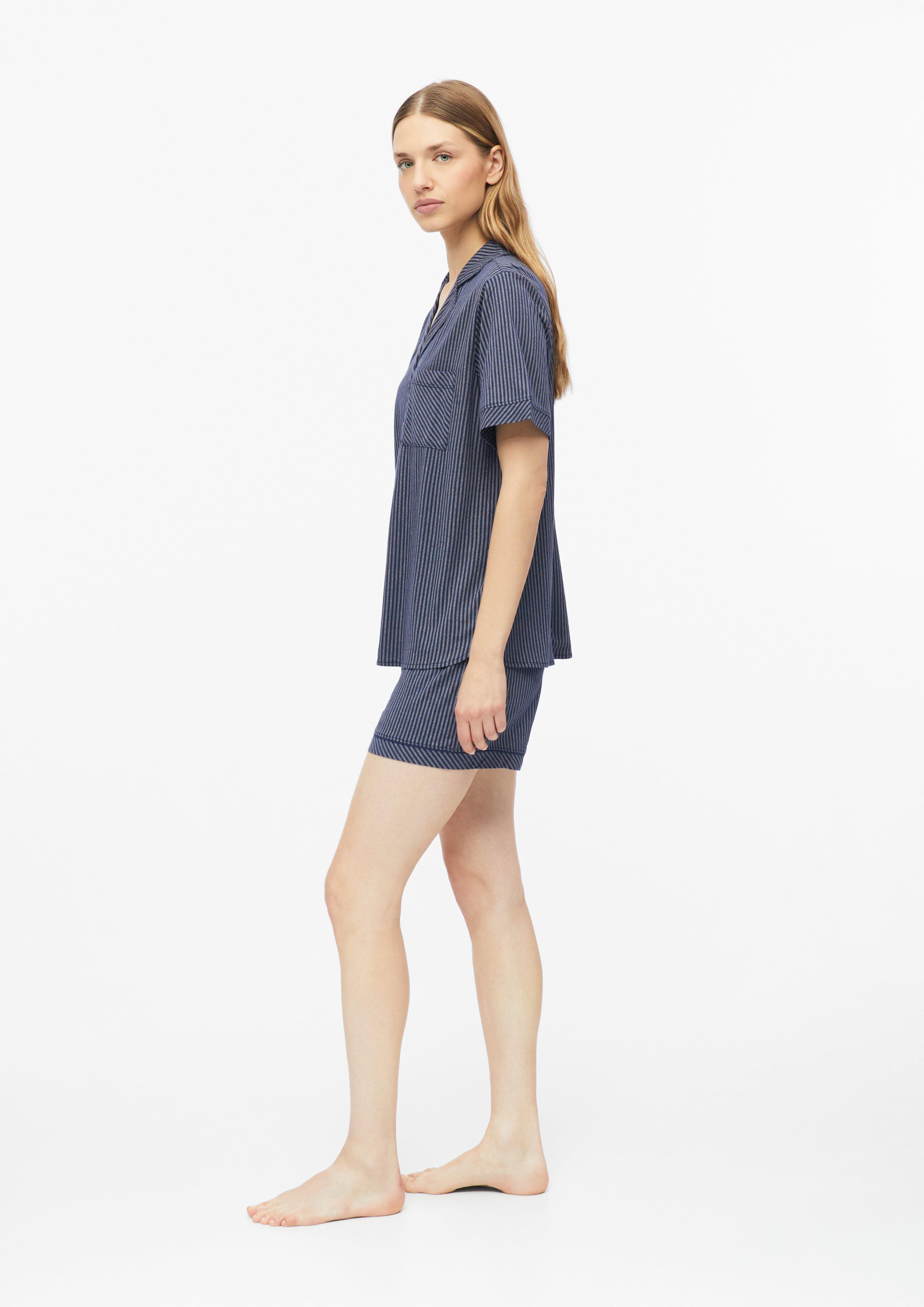 Damen Pyjamashorts mit Streifenprint in blau von s.Oliver