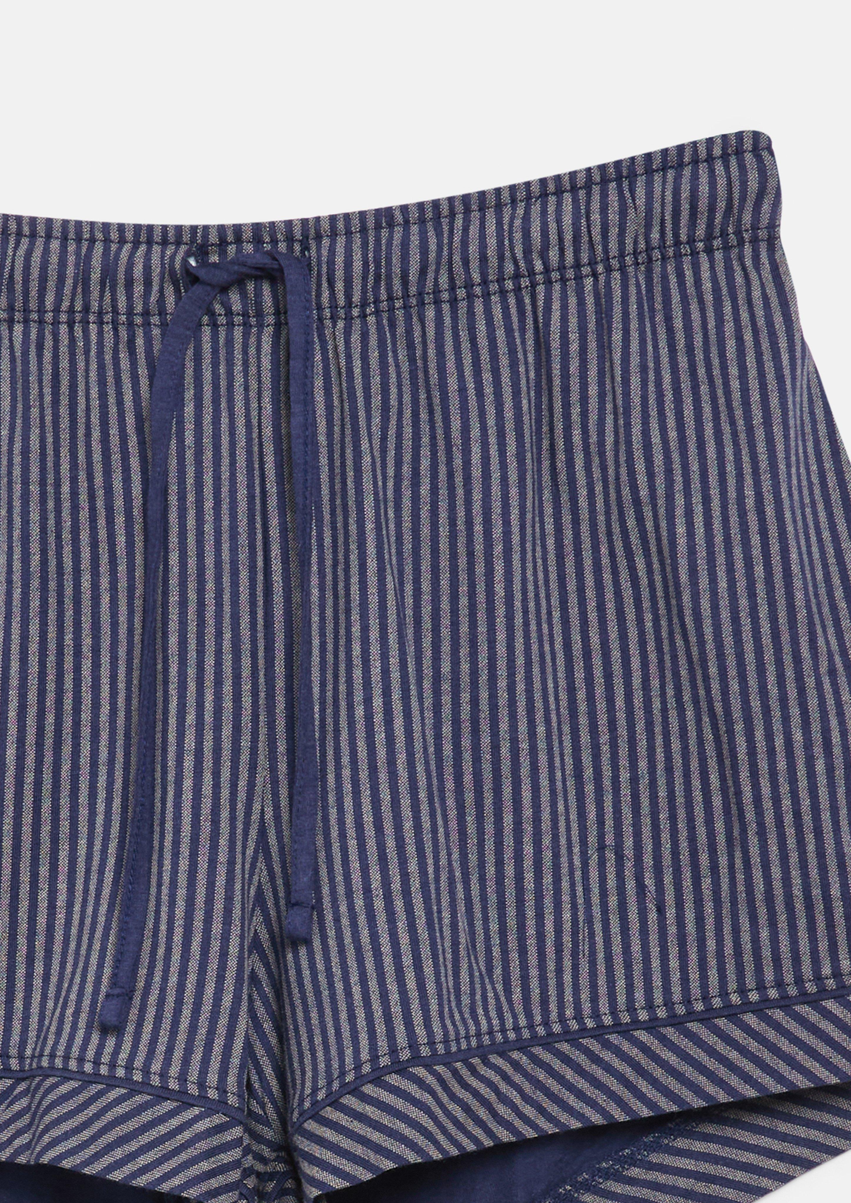 Damen Pyjamashorts mit Streifenprint in blau von s.Oliver