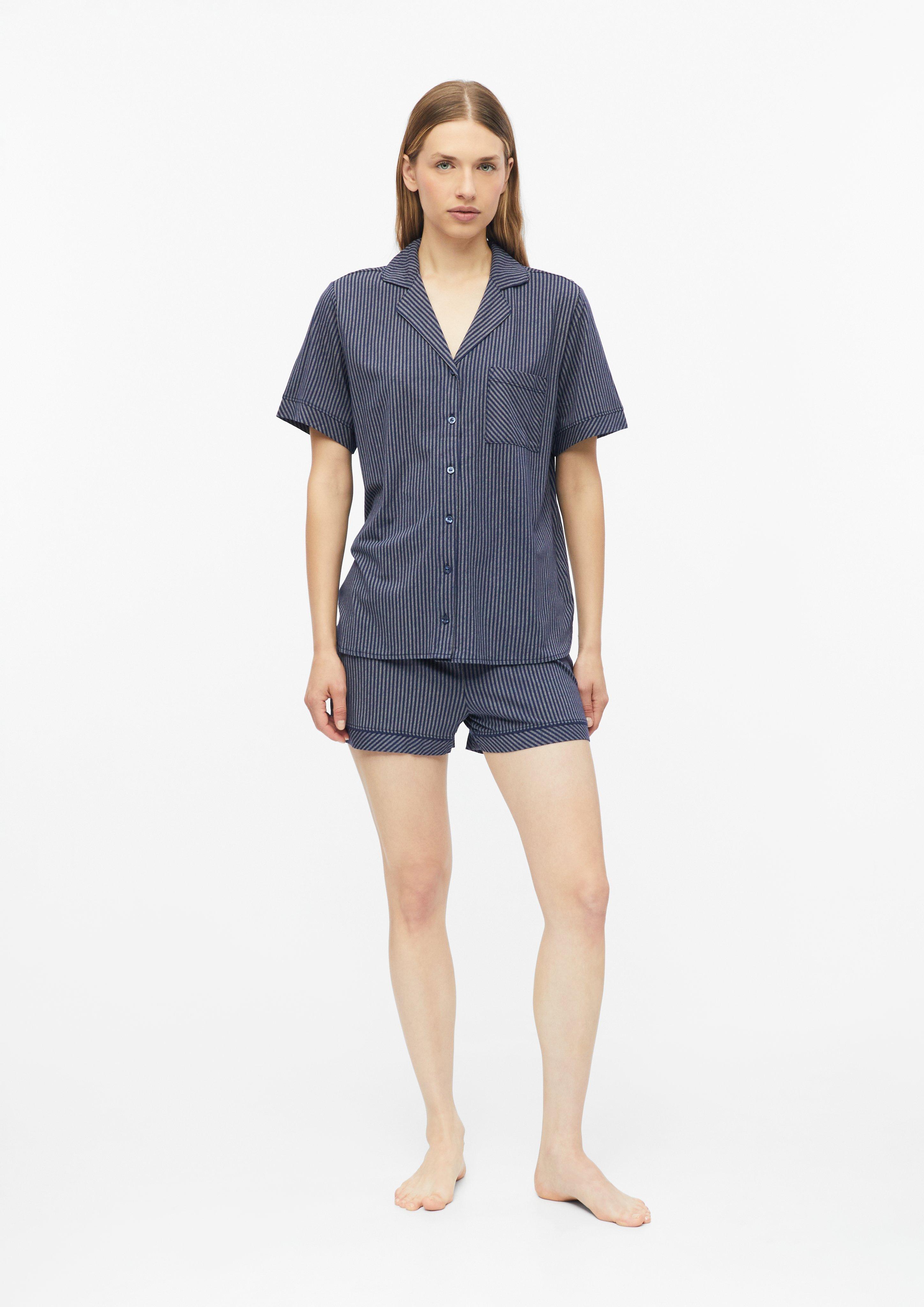 Damen Pyjamashorts mit Streifenprint in blau von s.Oliver