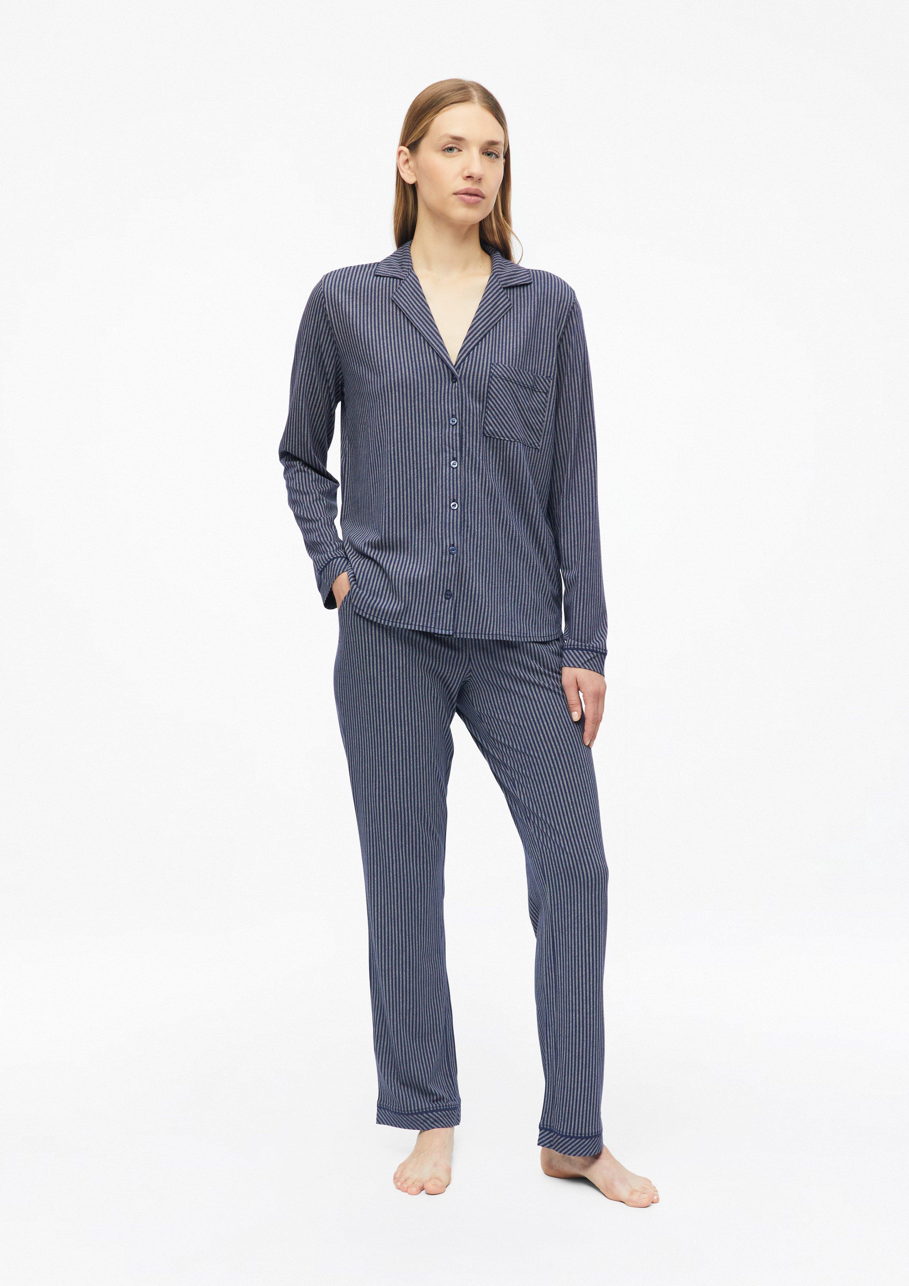 Damen Lange Pyjamahose in blau von s.Oliver