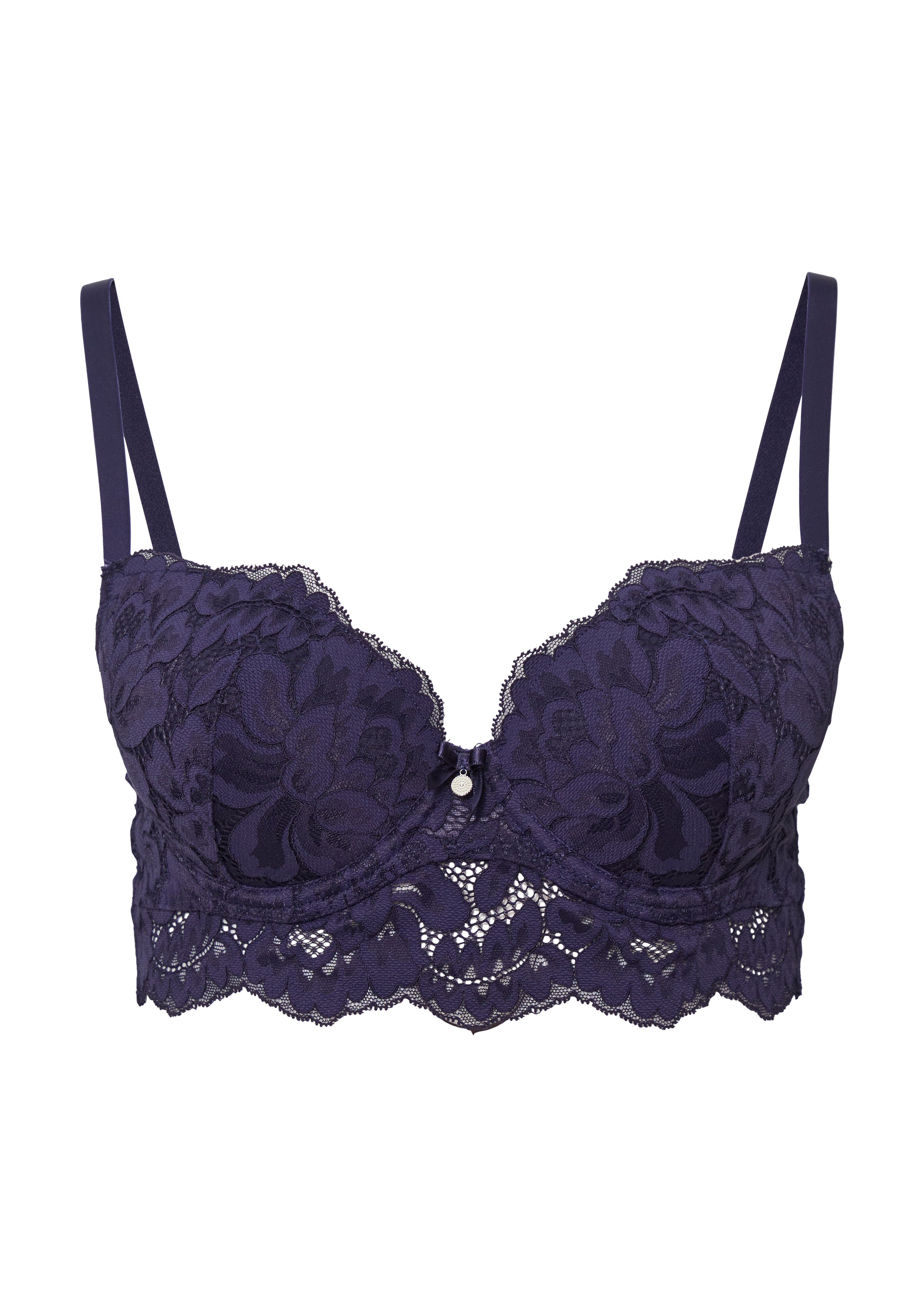 Push-Up BH mit floraler Spitze