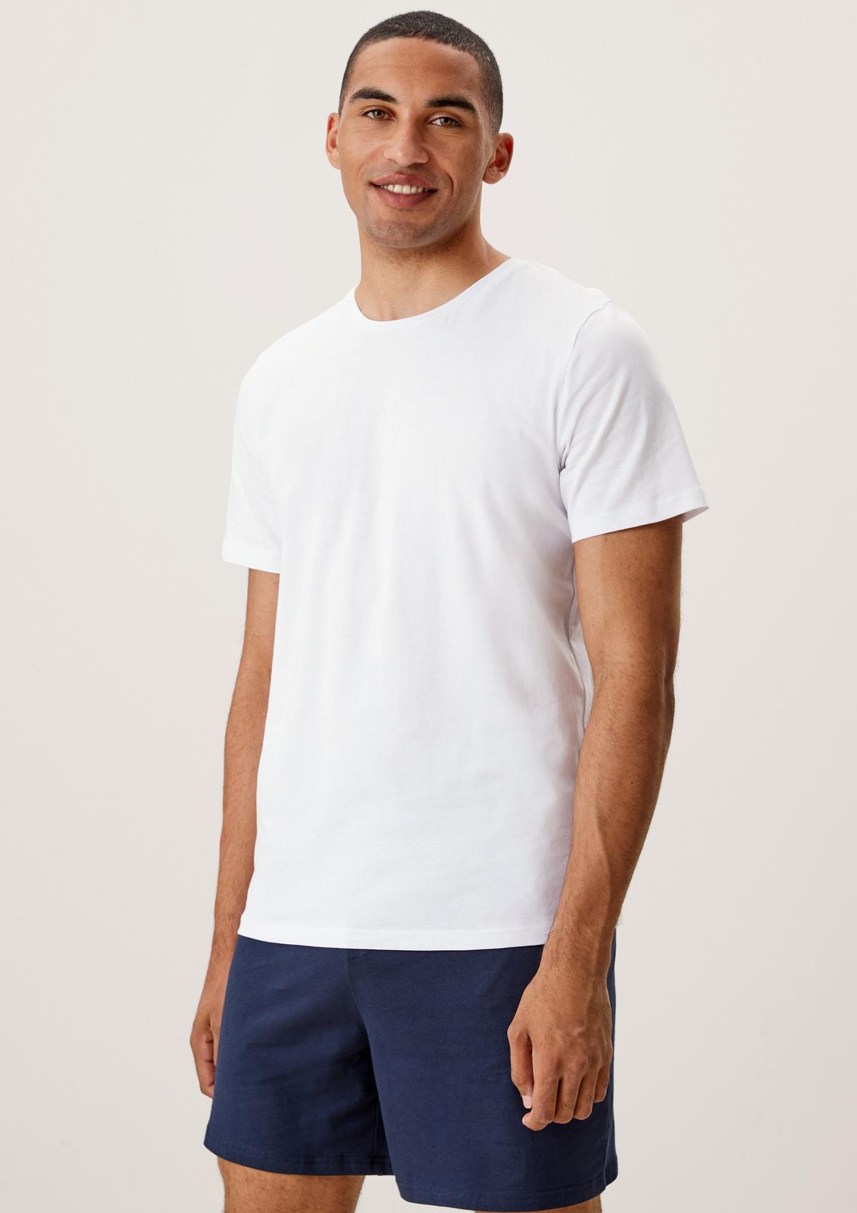 2er-Pack Basic-Shirt weiß 
