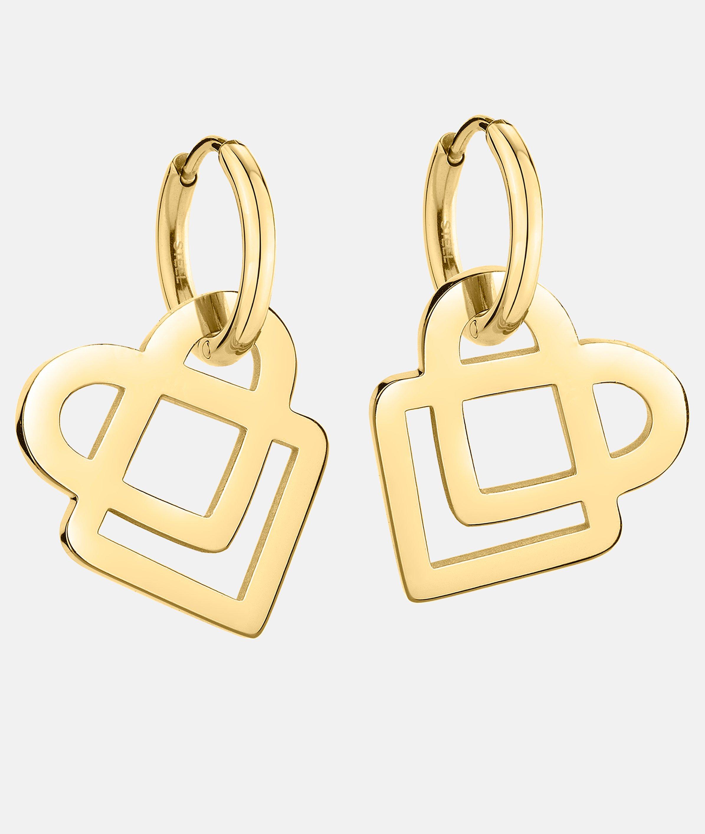 Oorbellen in oranje & goud