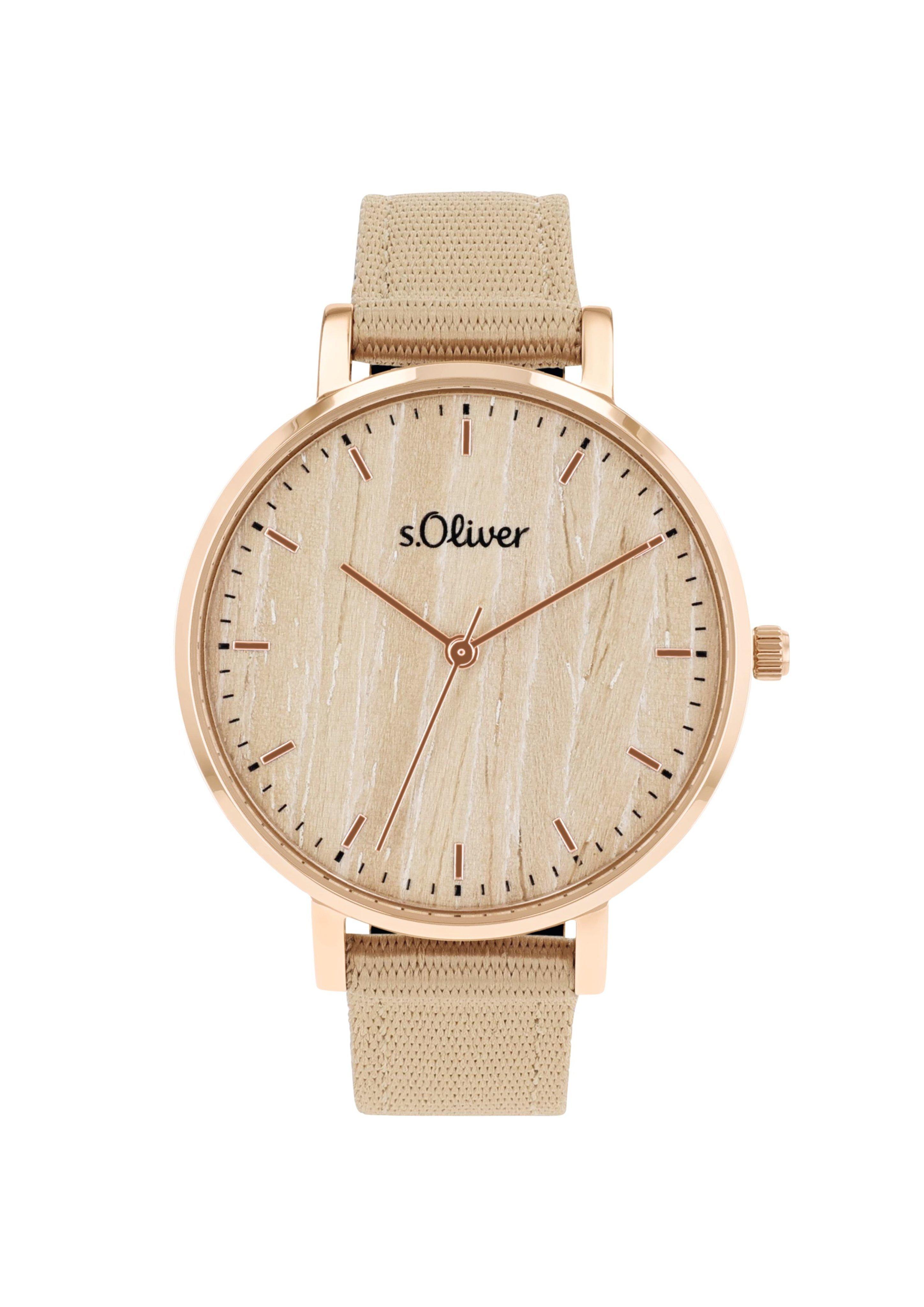 S.Oliver Uhr in Holz-Optik