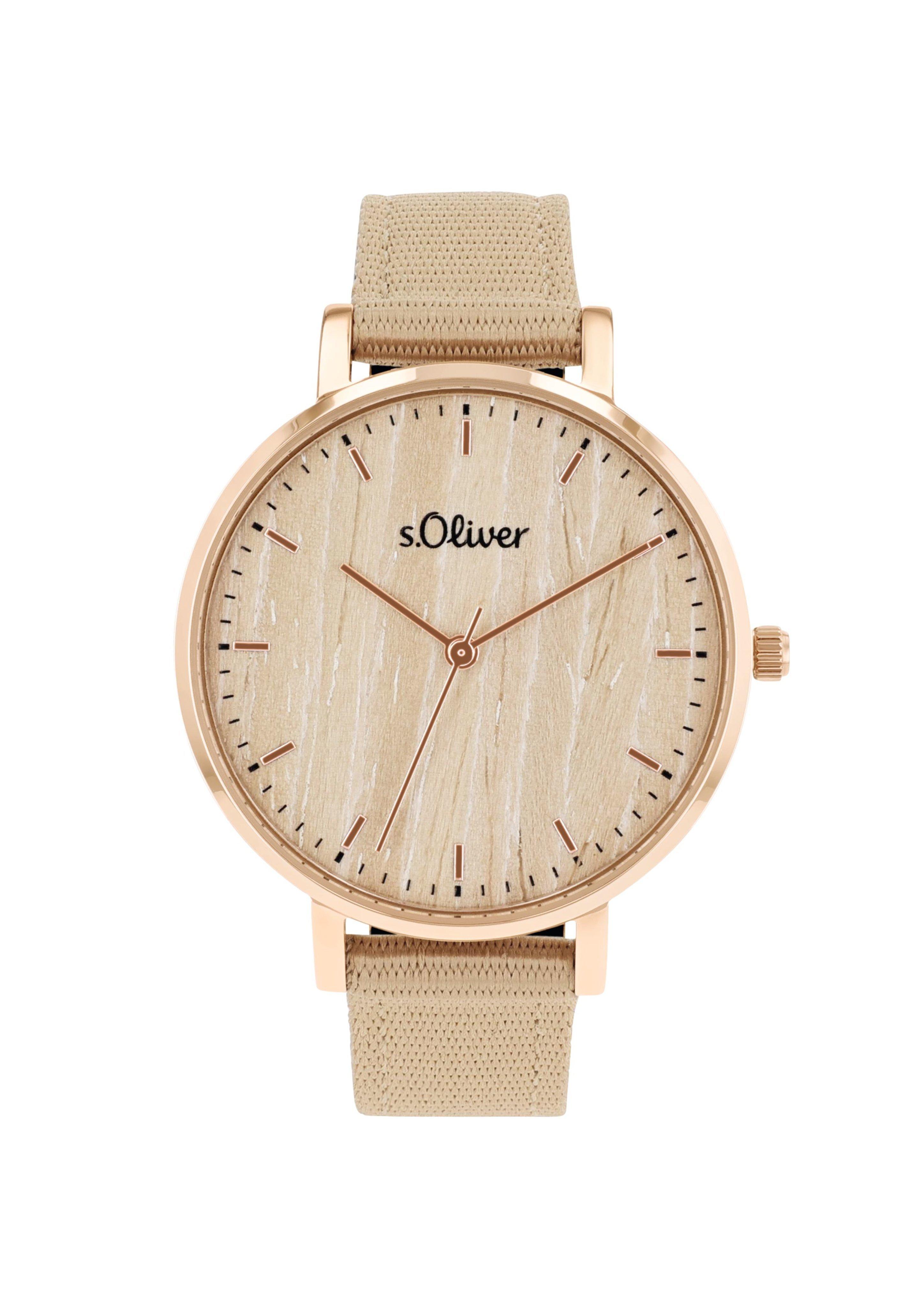 S.Oliver Uhr in Holz-Optik