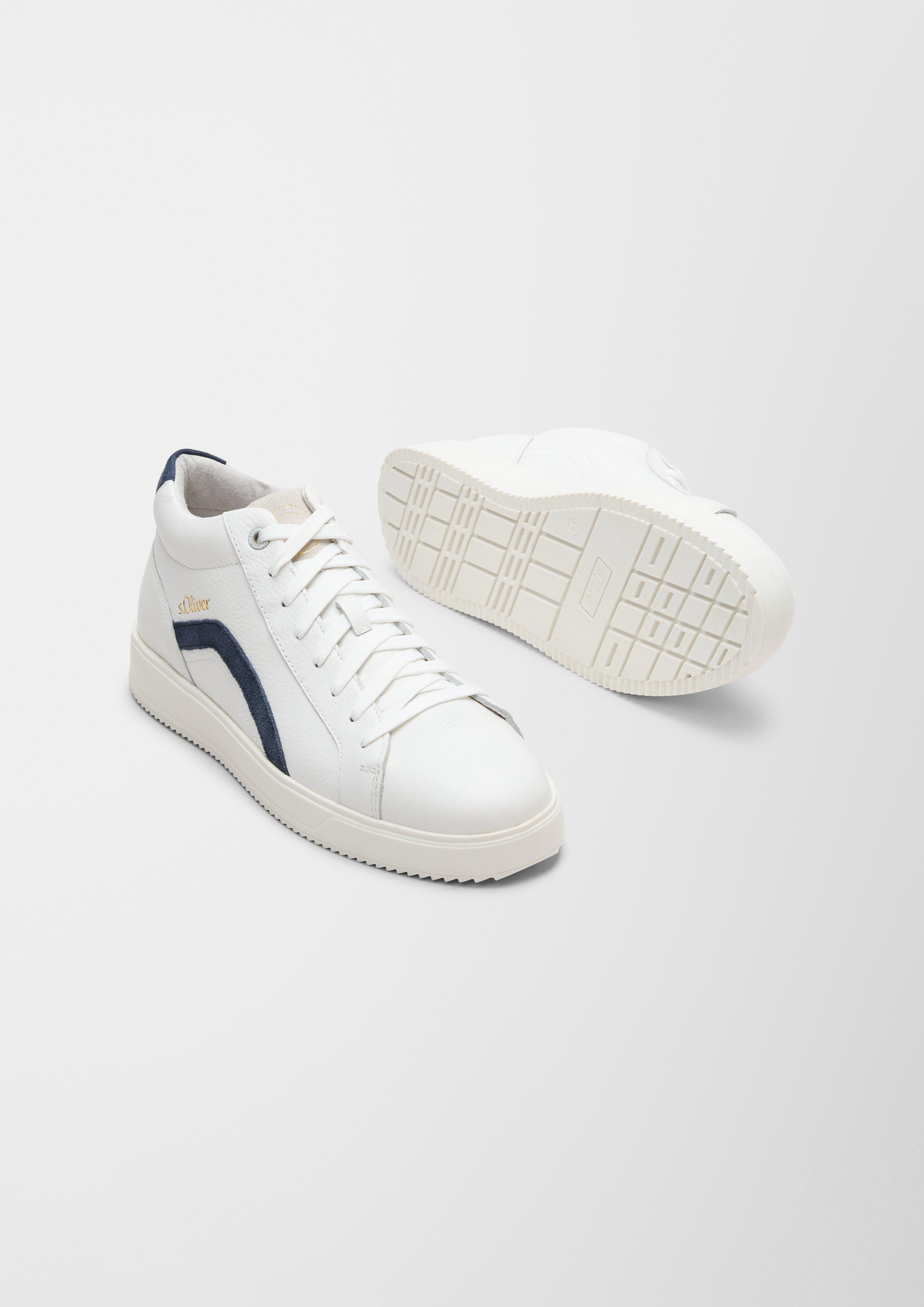 s.Oliver Leder-Sneaker mit Kontrast-Details