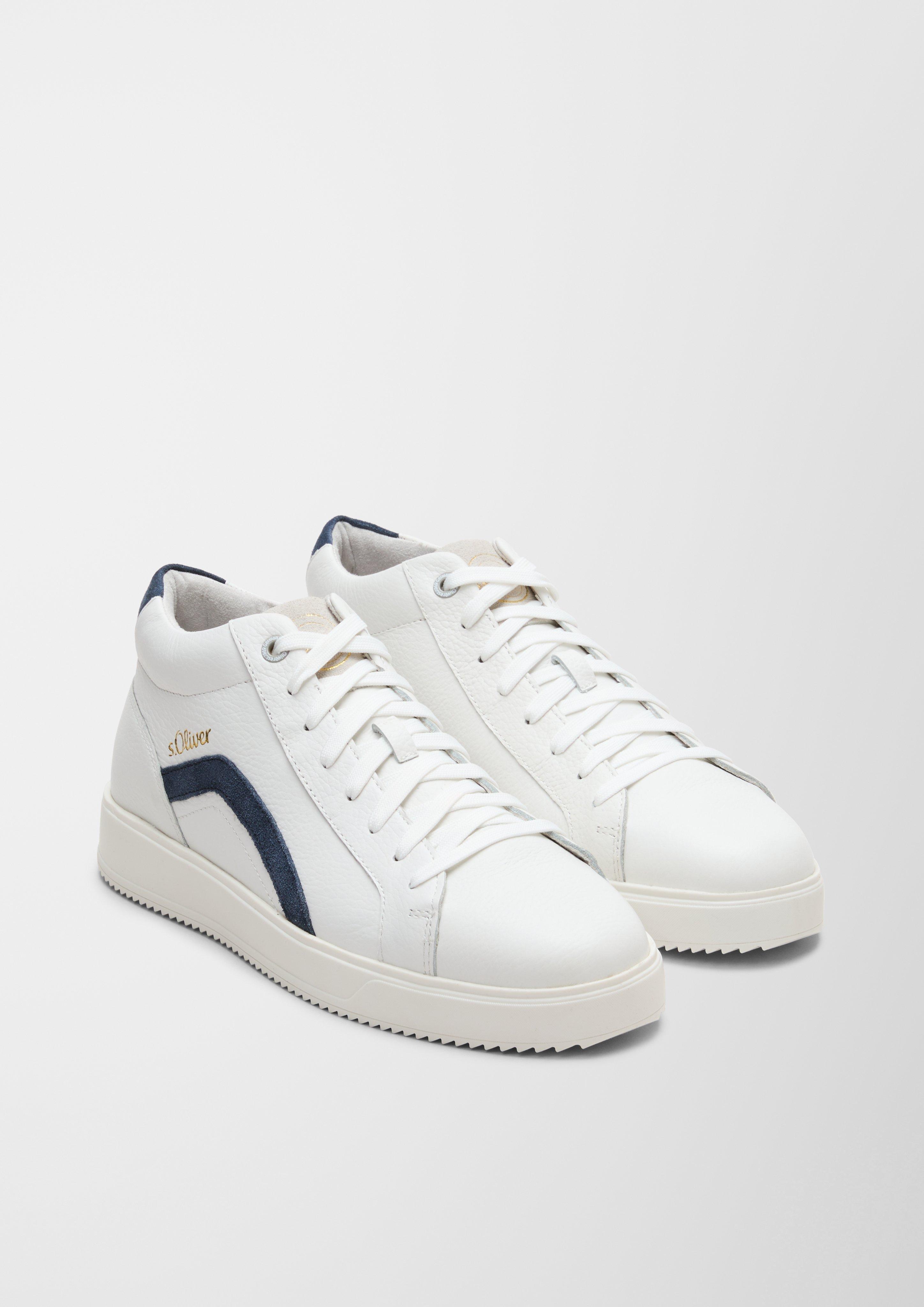 S.Oliver Leder-Sneaker mit Kontrast-Details