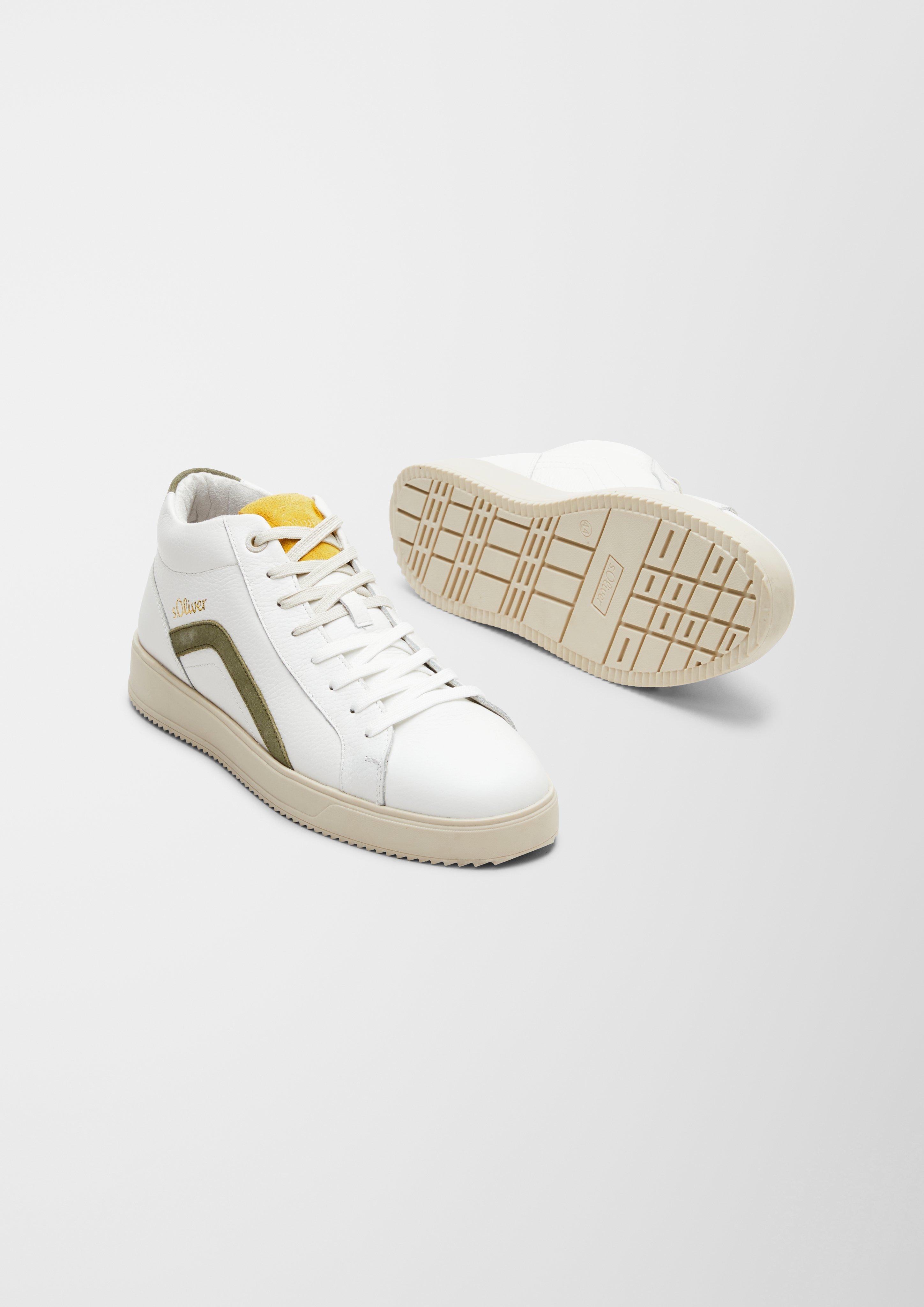 s.Oliver Leder-Sneaker mit Kontrast-Details