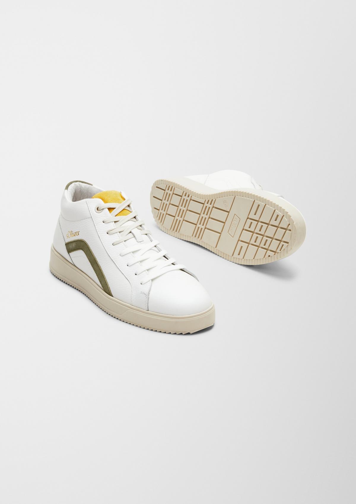 s.Oliver Leder-Sneaker mit Kontrast-Details