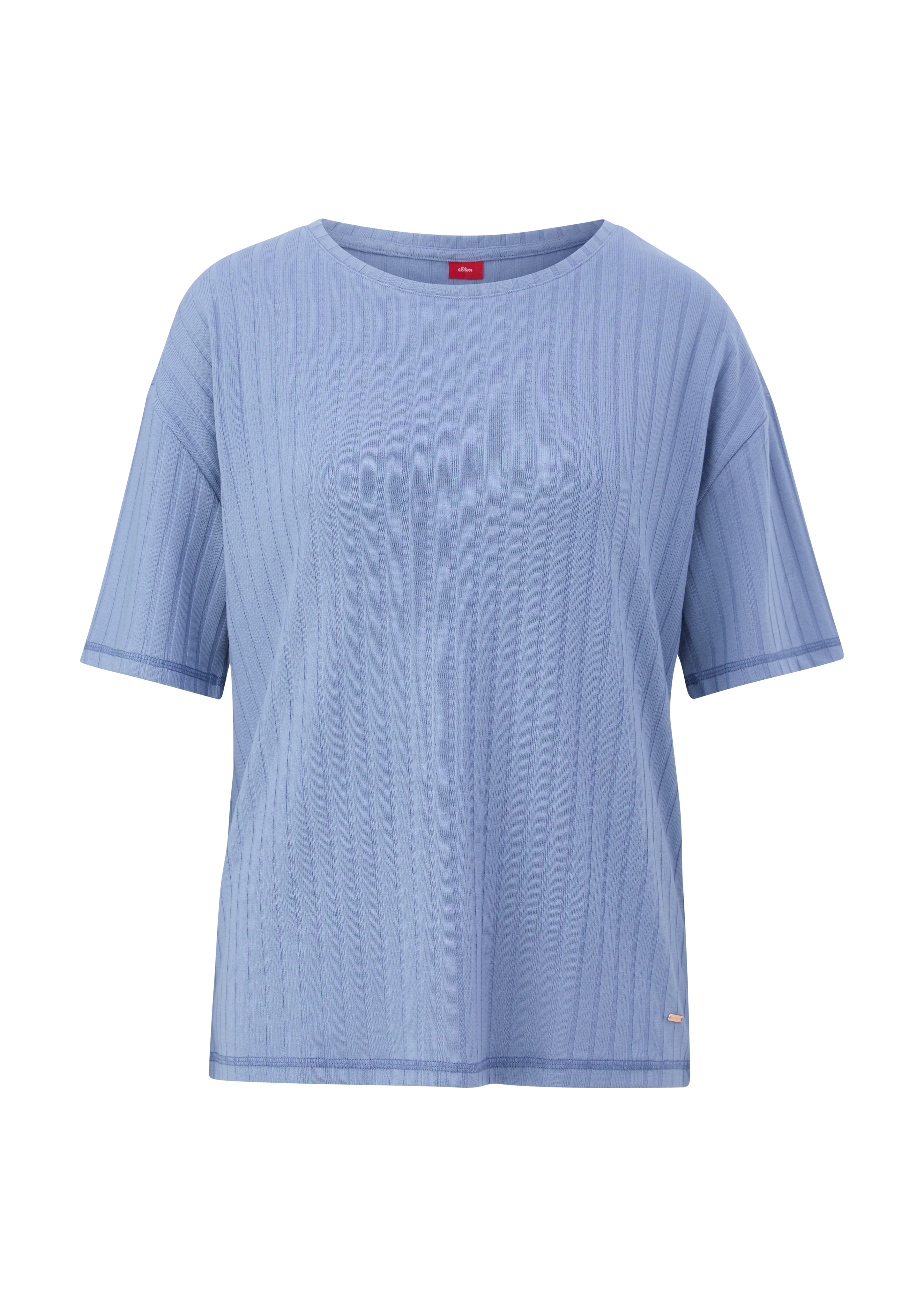 Pyjama-Shirt mit Rippstruktur