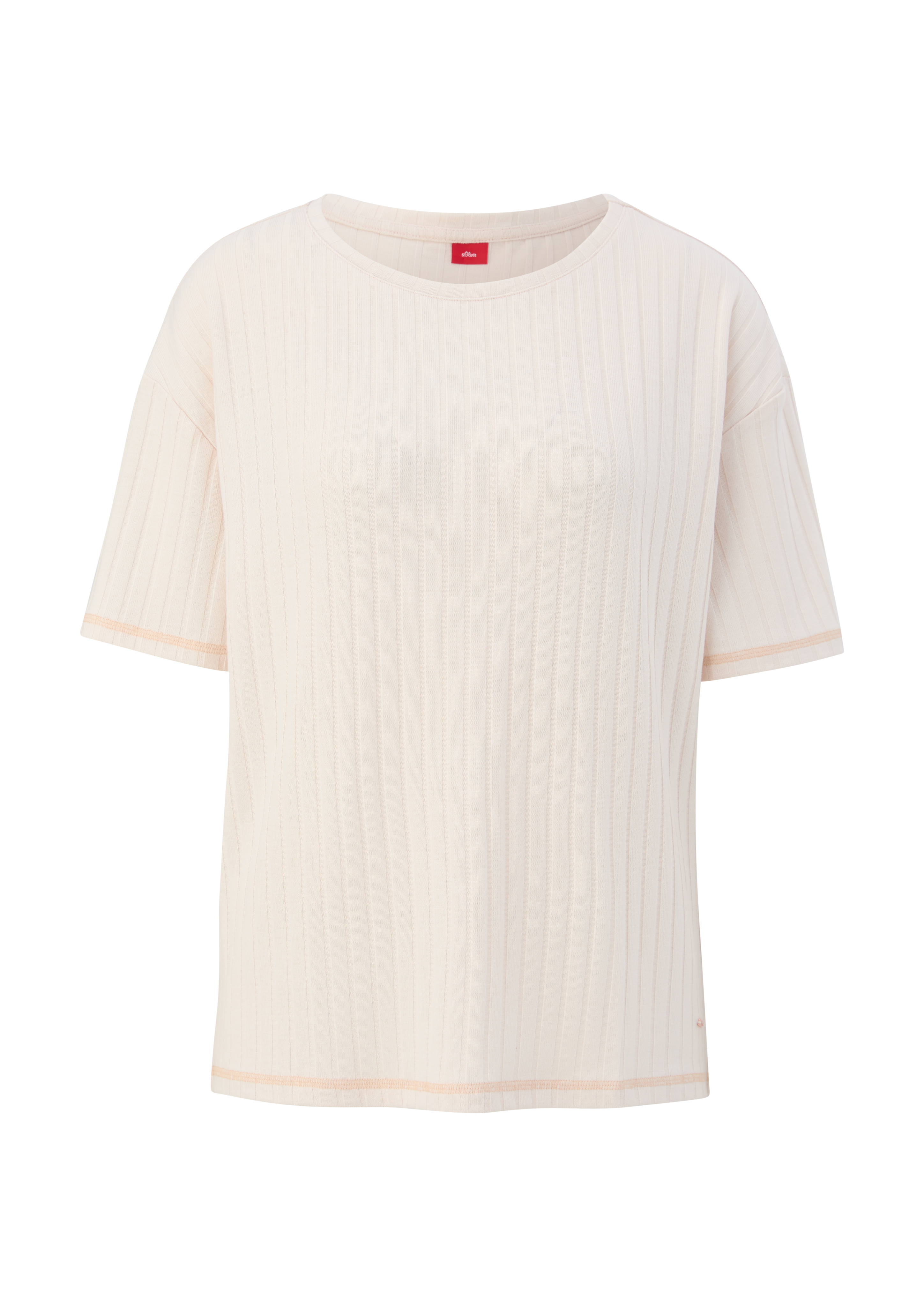 Pyjamashirt met ribstructuur