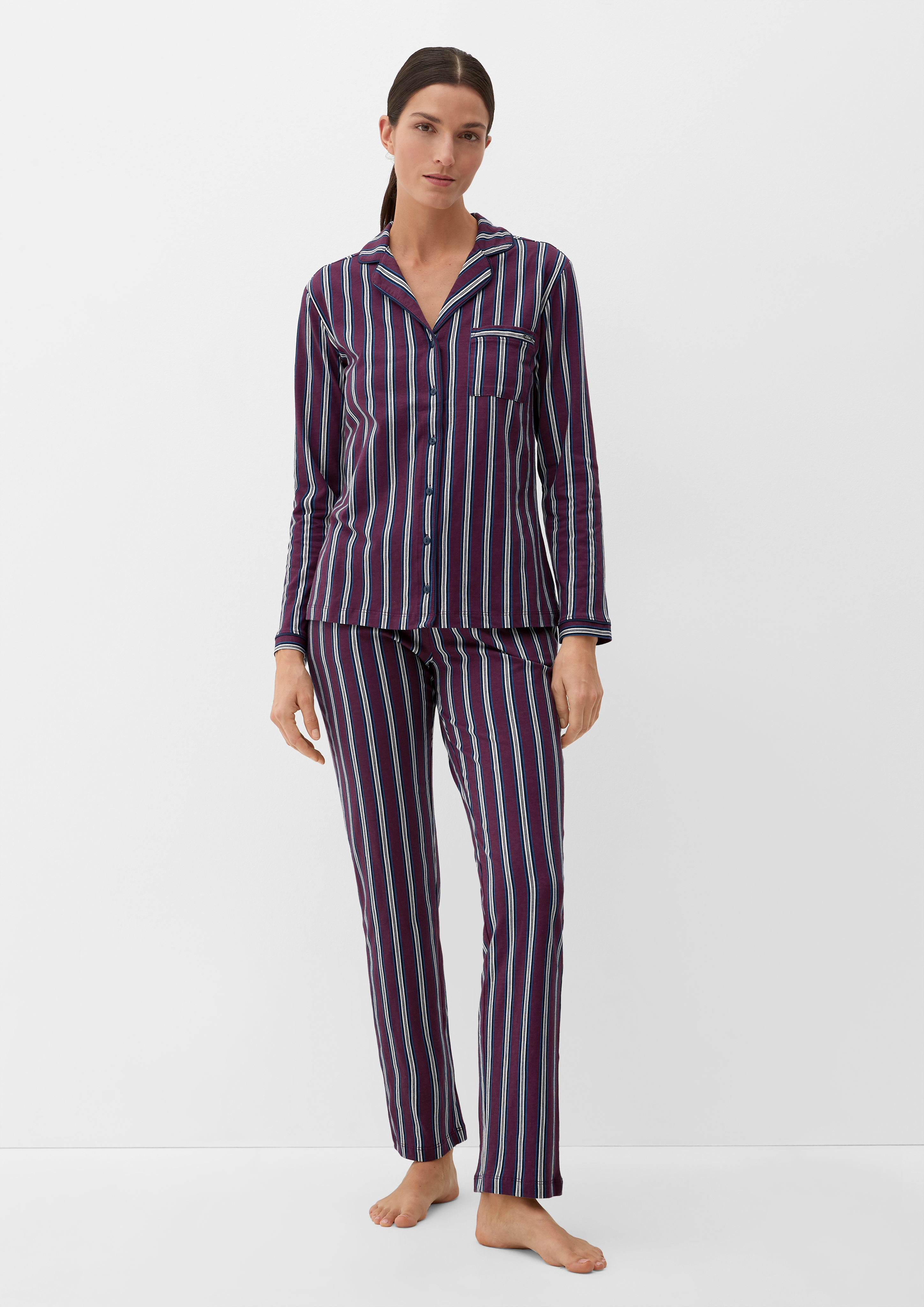 S.Oliver Langer Pyjama mit Print