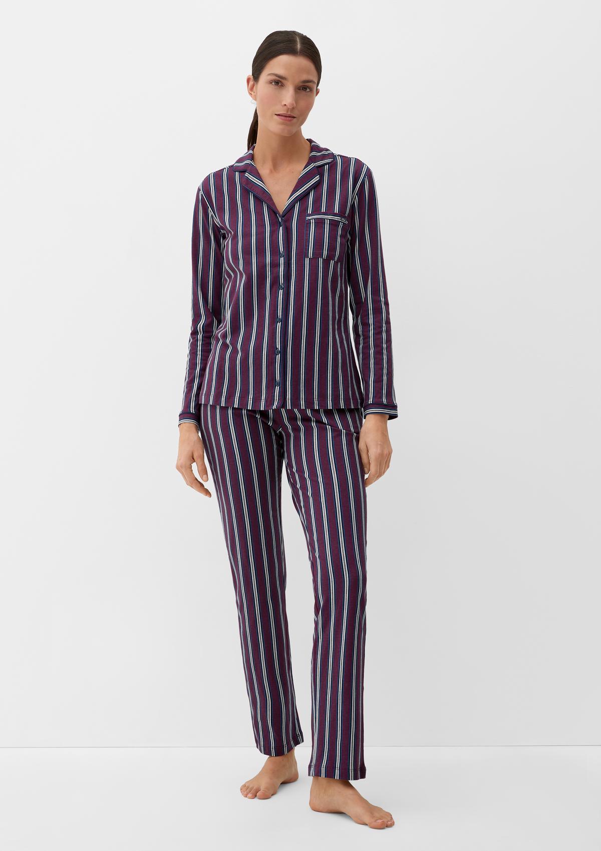 Pyjama mit Allover-Print aubergine 