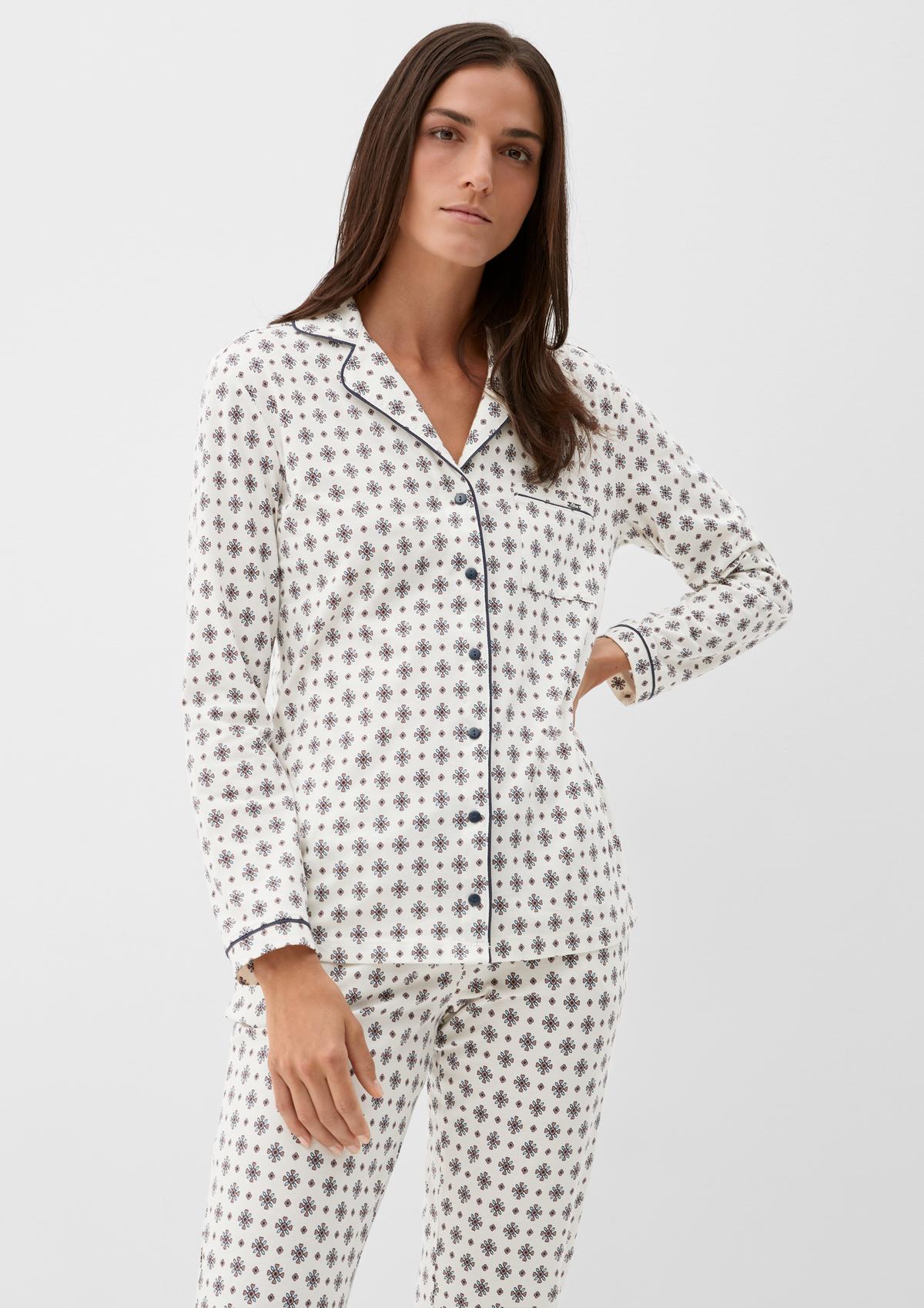 Allover-Print aubergine - mit Pyjama