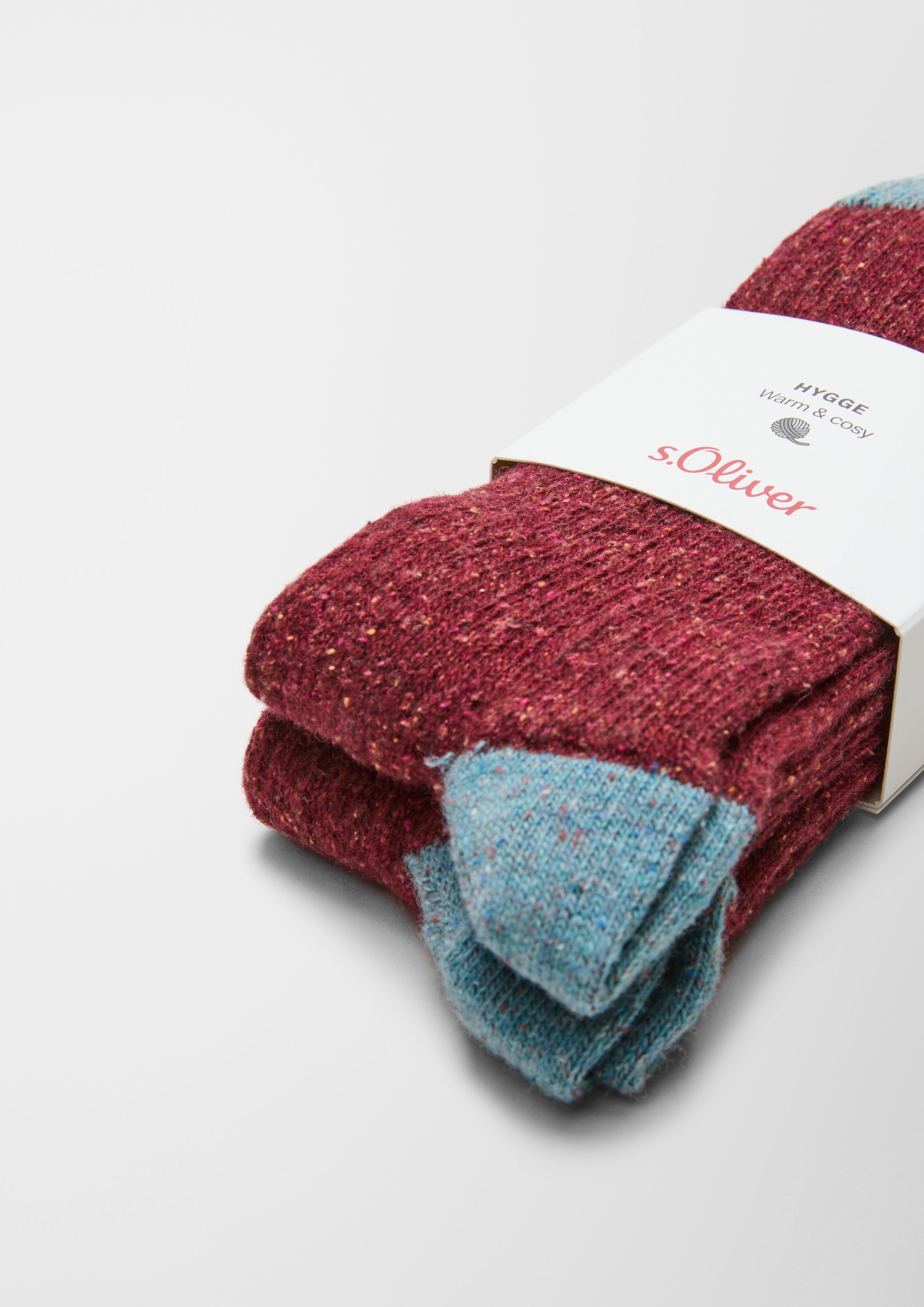 s.Oliver Woll-Seiden-Mix-Socken im 2er-Pack