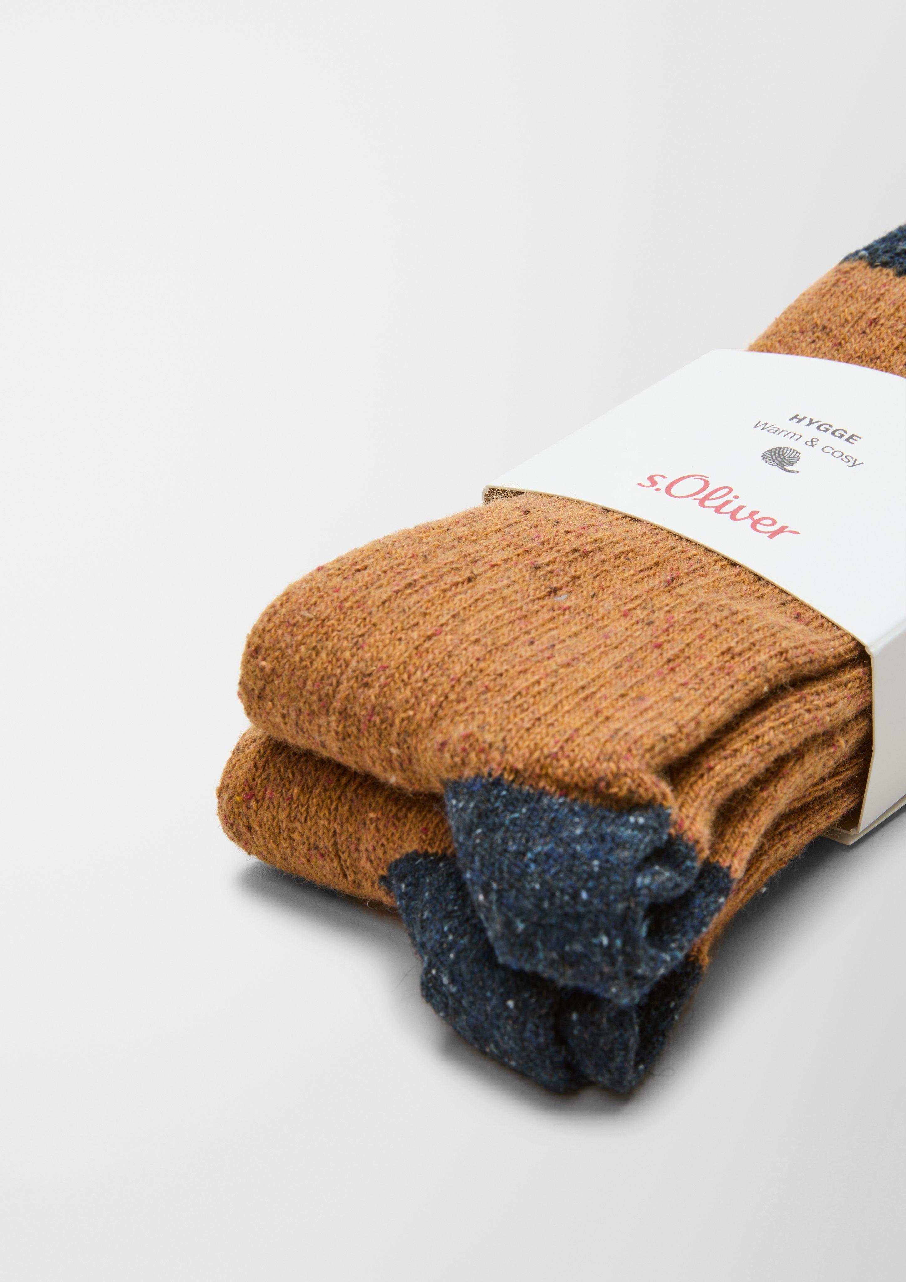 s.Oliver Woll-Seiden-Mix-Socken im 2er-Pack