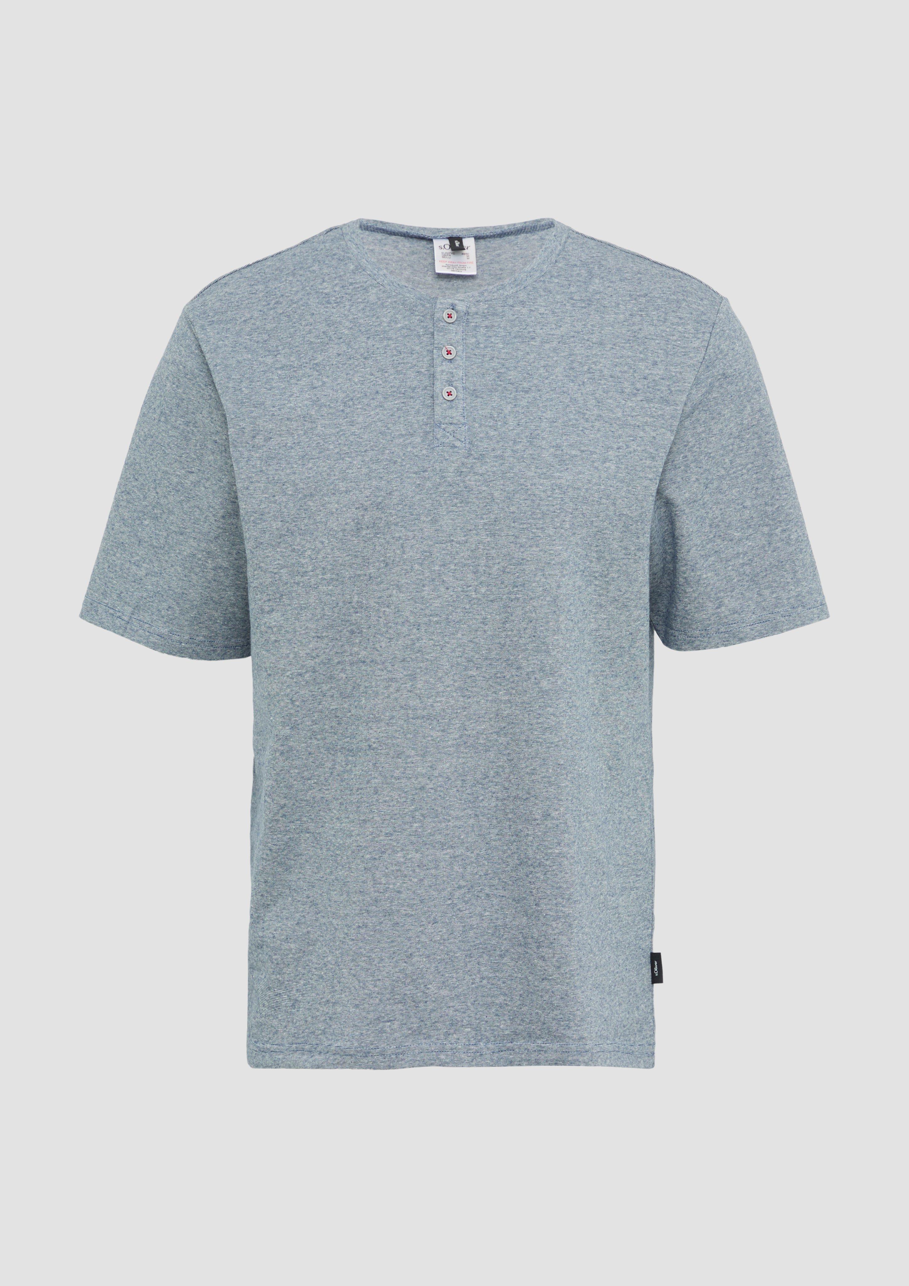 s.Oliver T-Shirt mit kurzer Knopfleiste