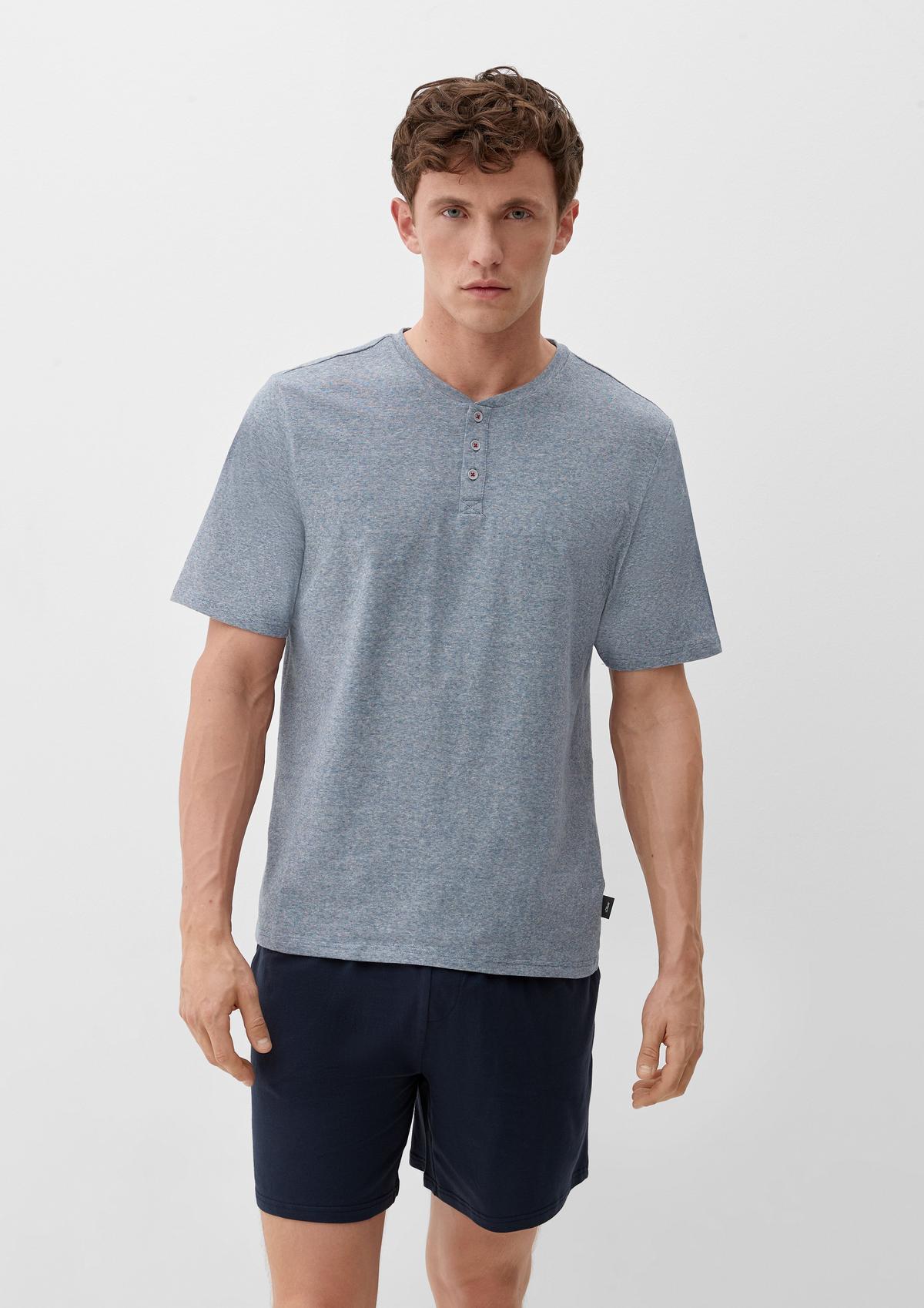 s.Oliver T-shirt met korte knoopsluiting
