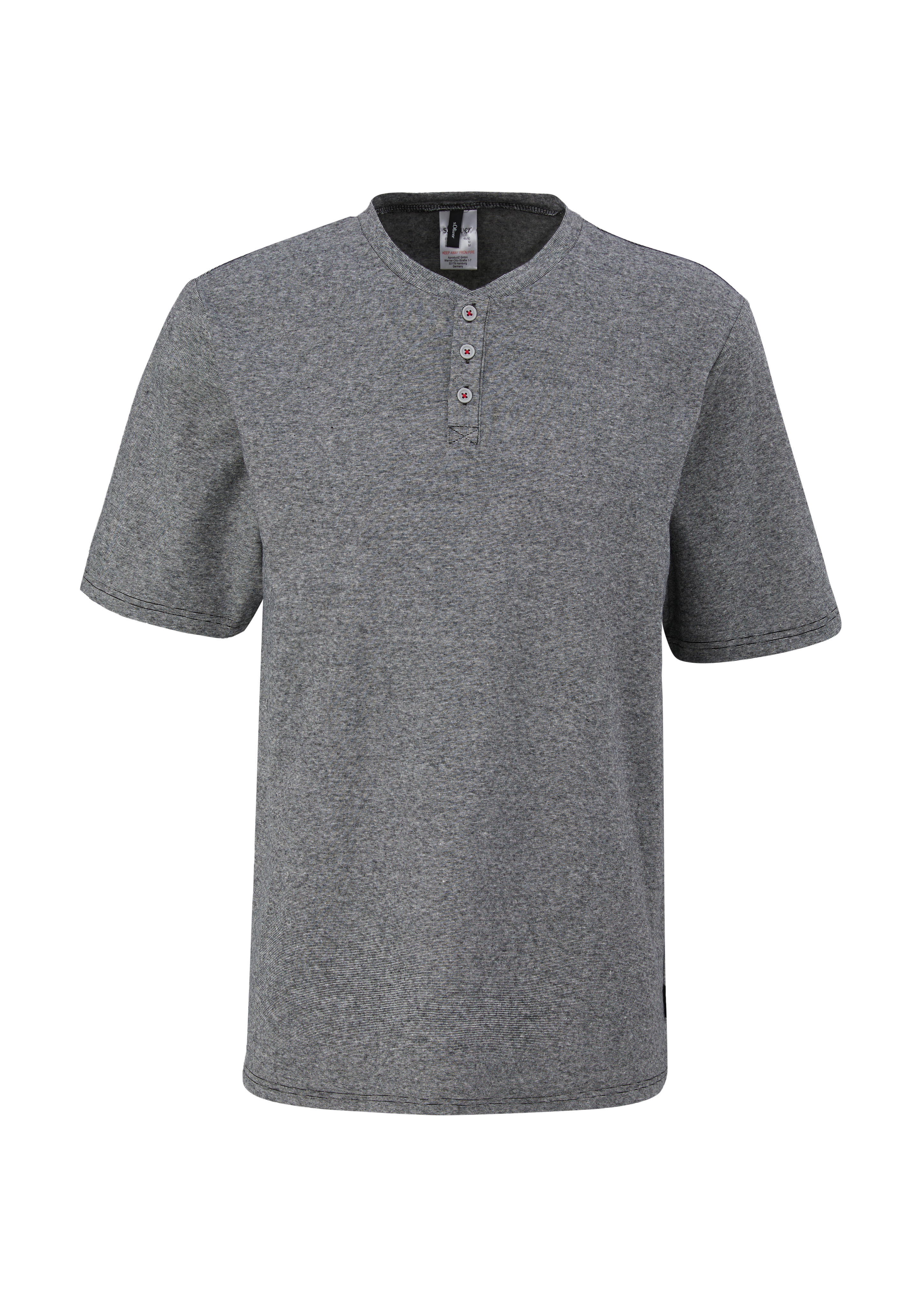 T-shirt met korte knoopsluiting