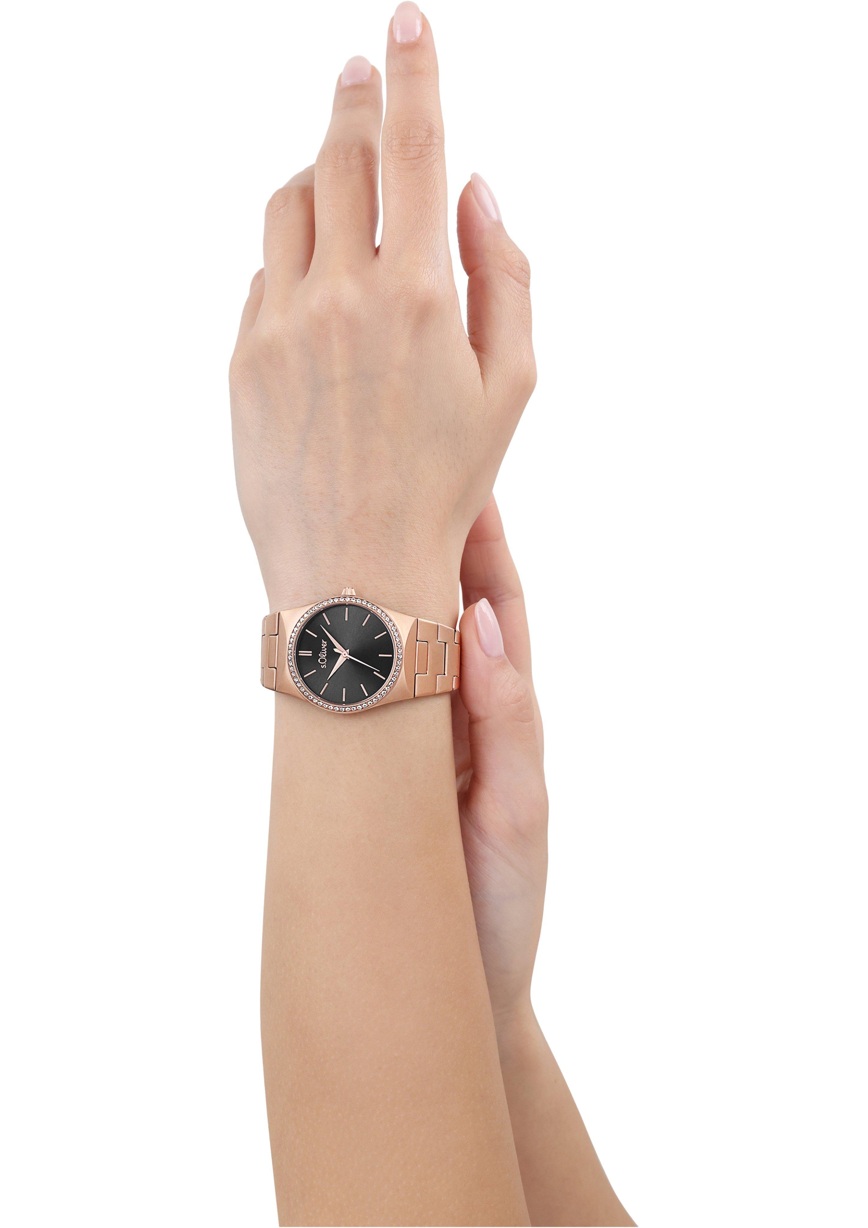 s.Oliver Edelstahluhr mit Zirkonia