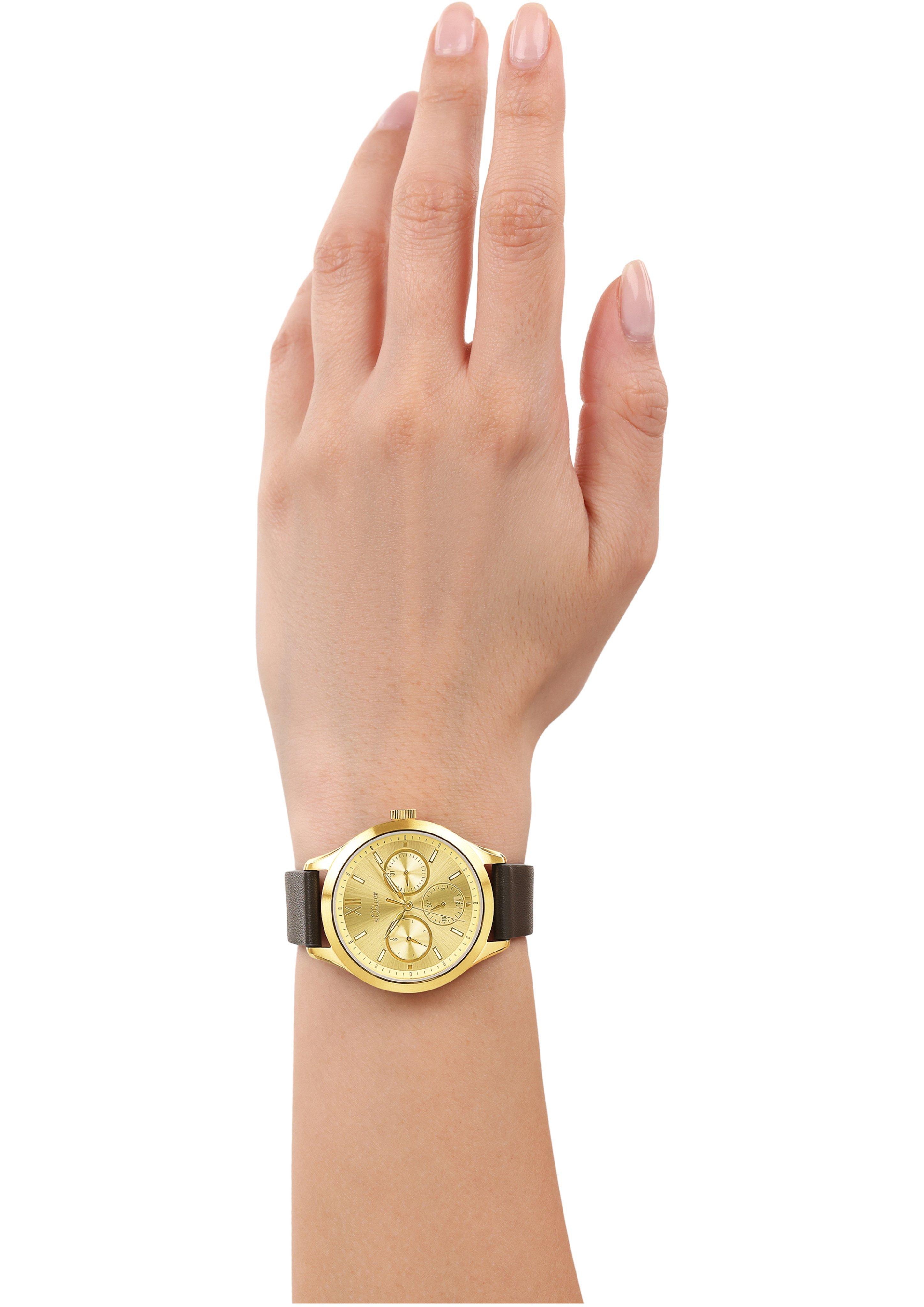 s.Oliver Uhr mit Lederarmband