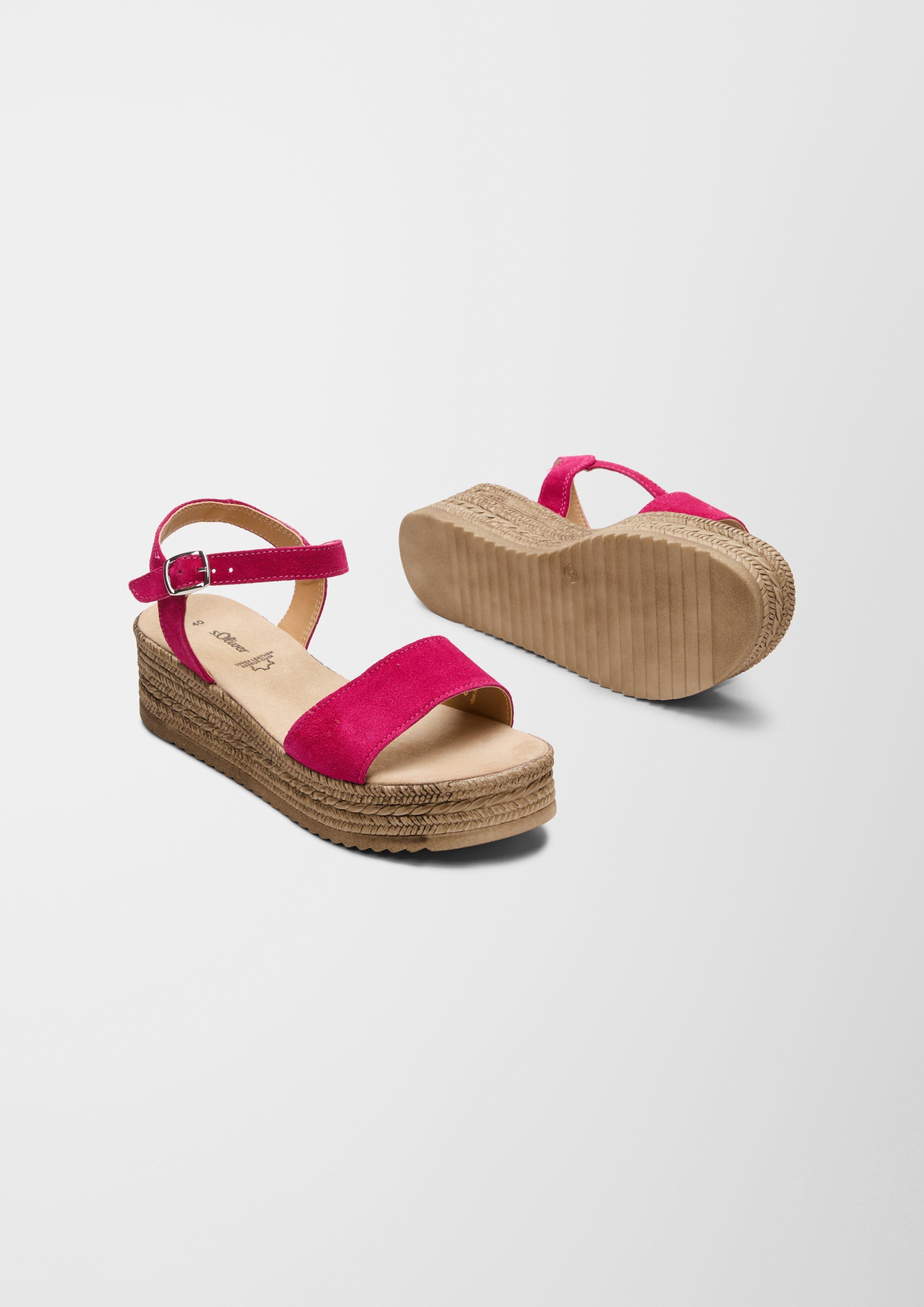 s.Oliver Plateau-Sandalen aus Leder