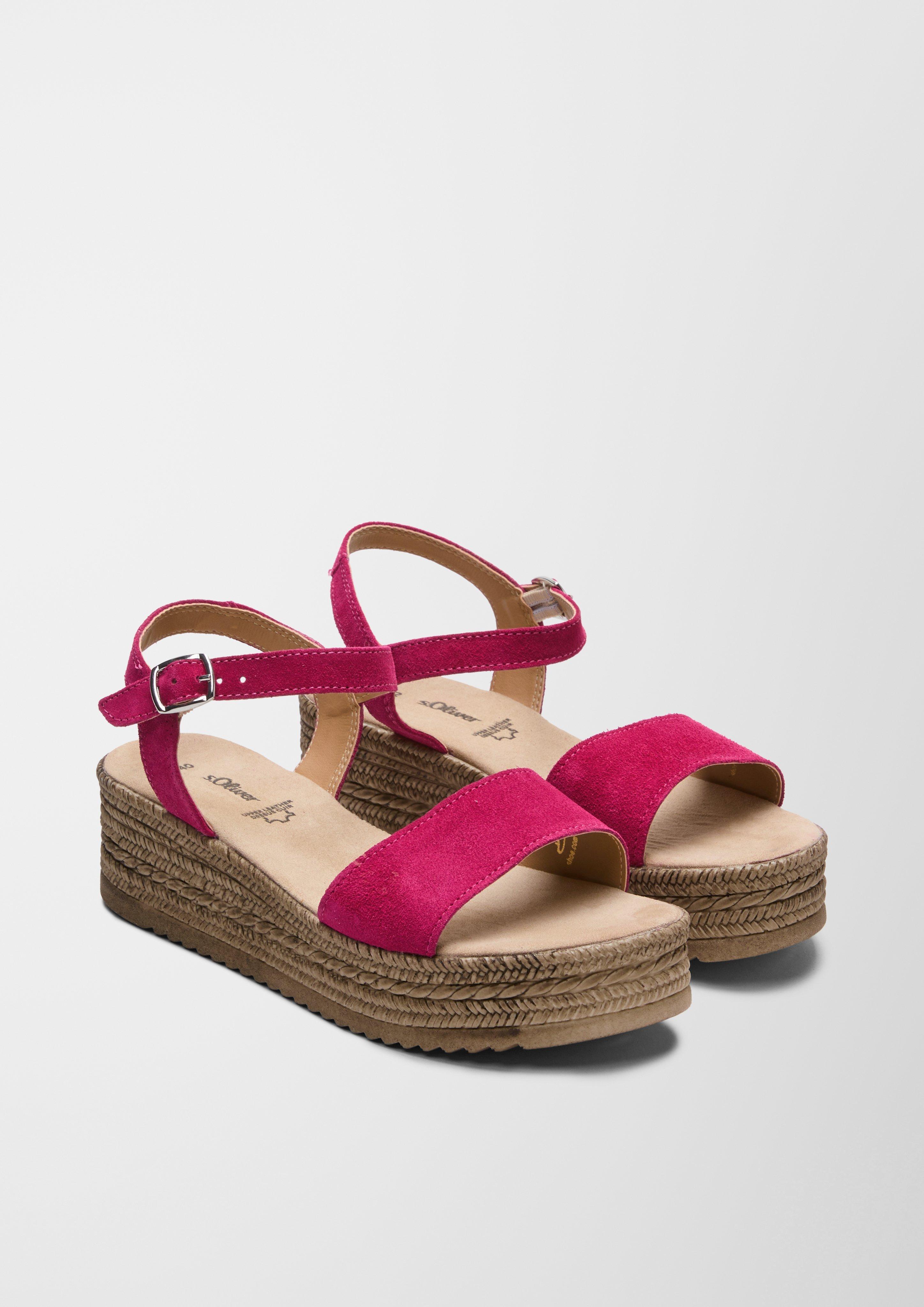 S.Oliver Plateau-Sandalen aus Leder