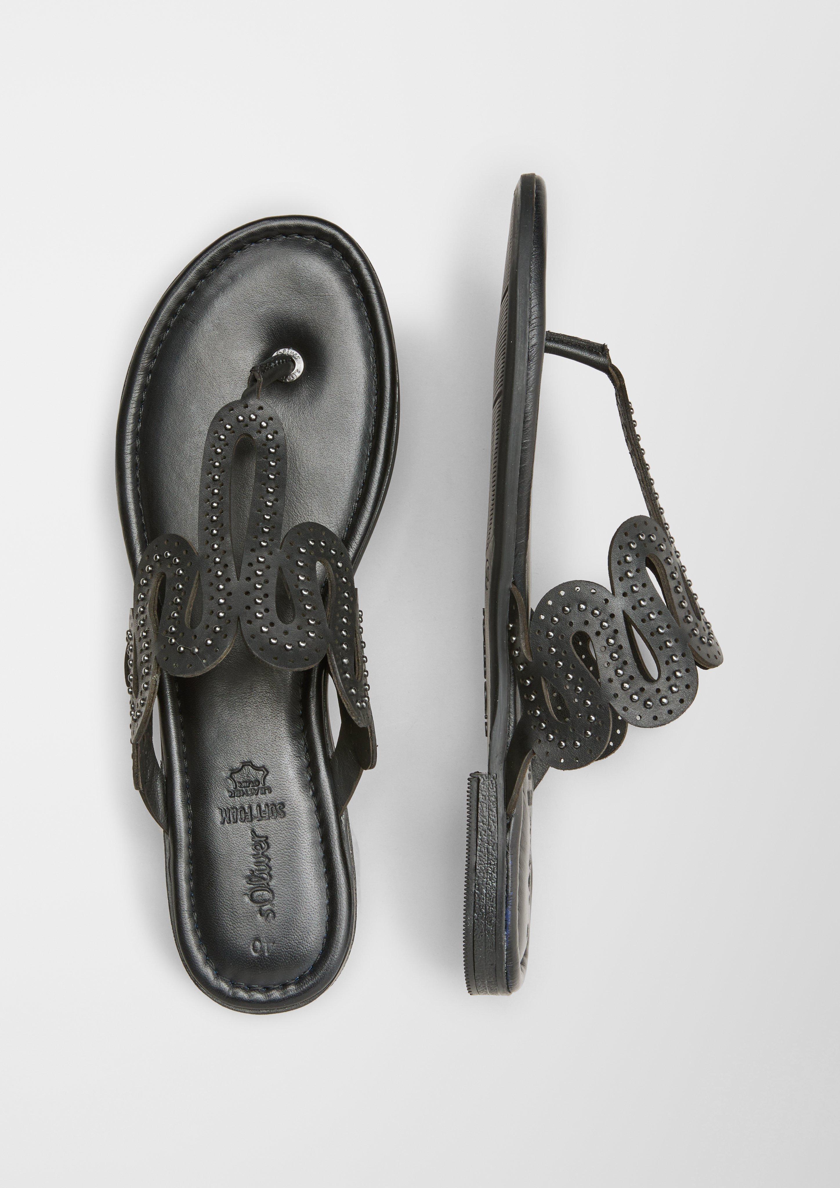 s.Oliver Pantoletten aus Echtleder