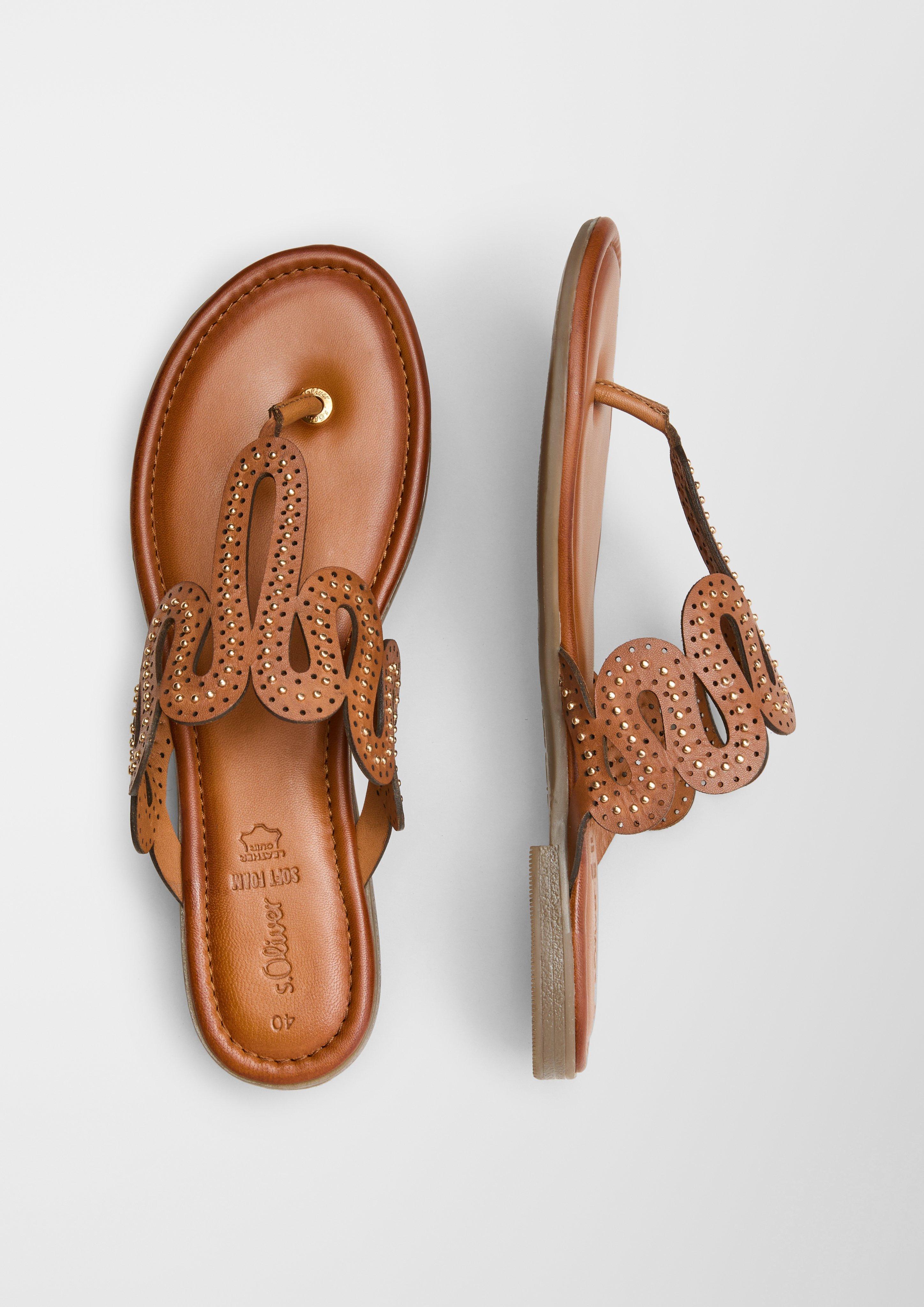 s.Oliver Pantoletten aus Echtleder