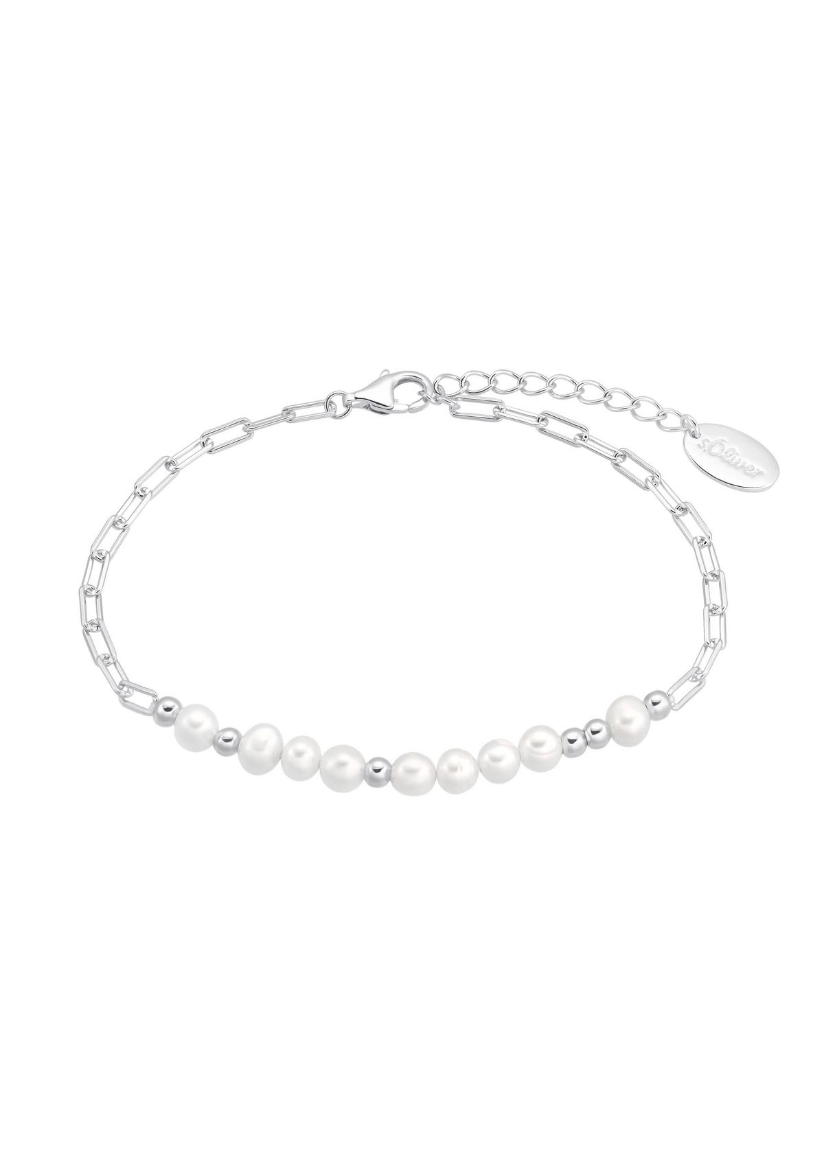 s.Oliver Minimalistisches Armband mit Perlen