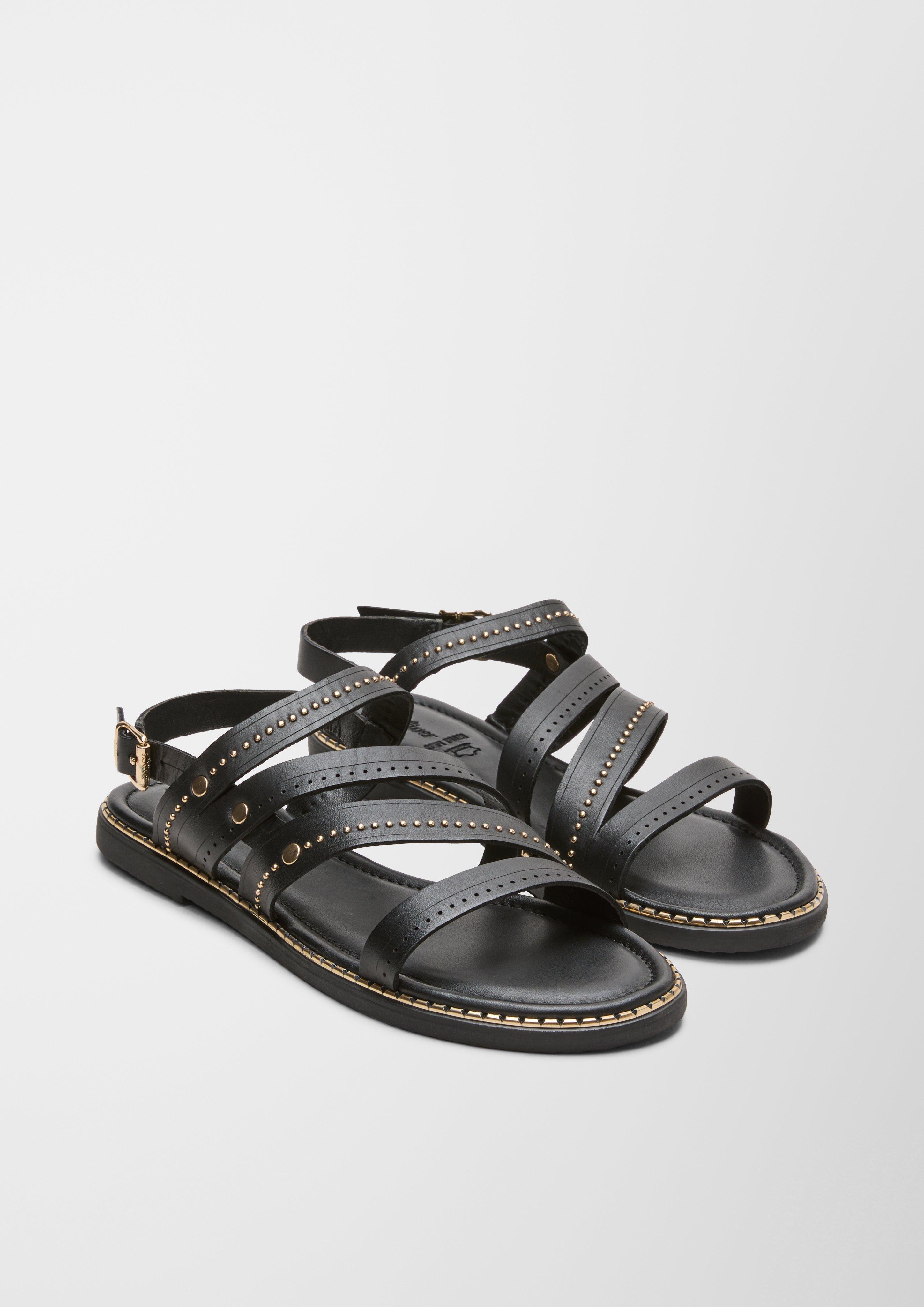 S.Oliver Riemchen-Sandalen aus Echtleder