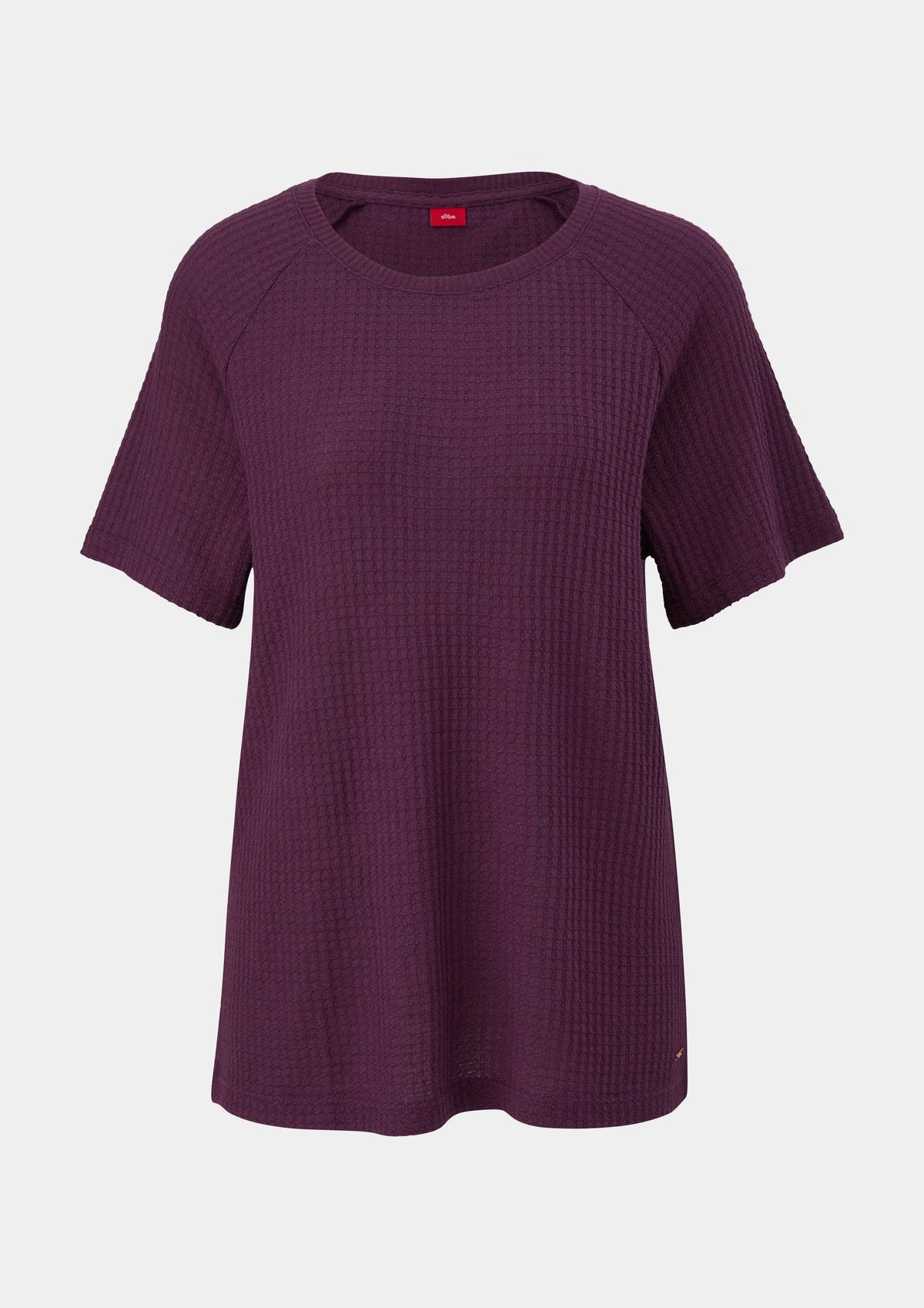 s.Oliver T-shirt de pyjama à la texture façon maille piquée gaufrée