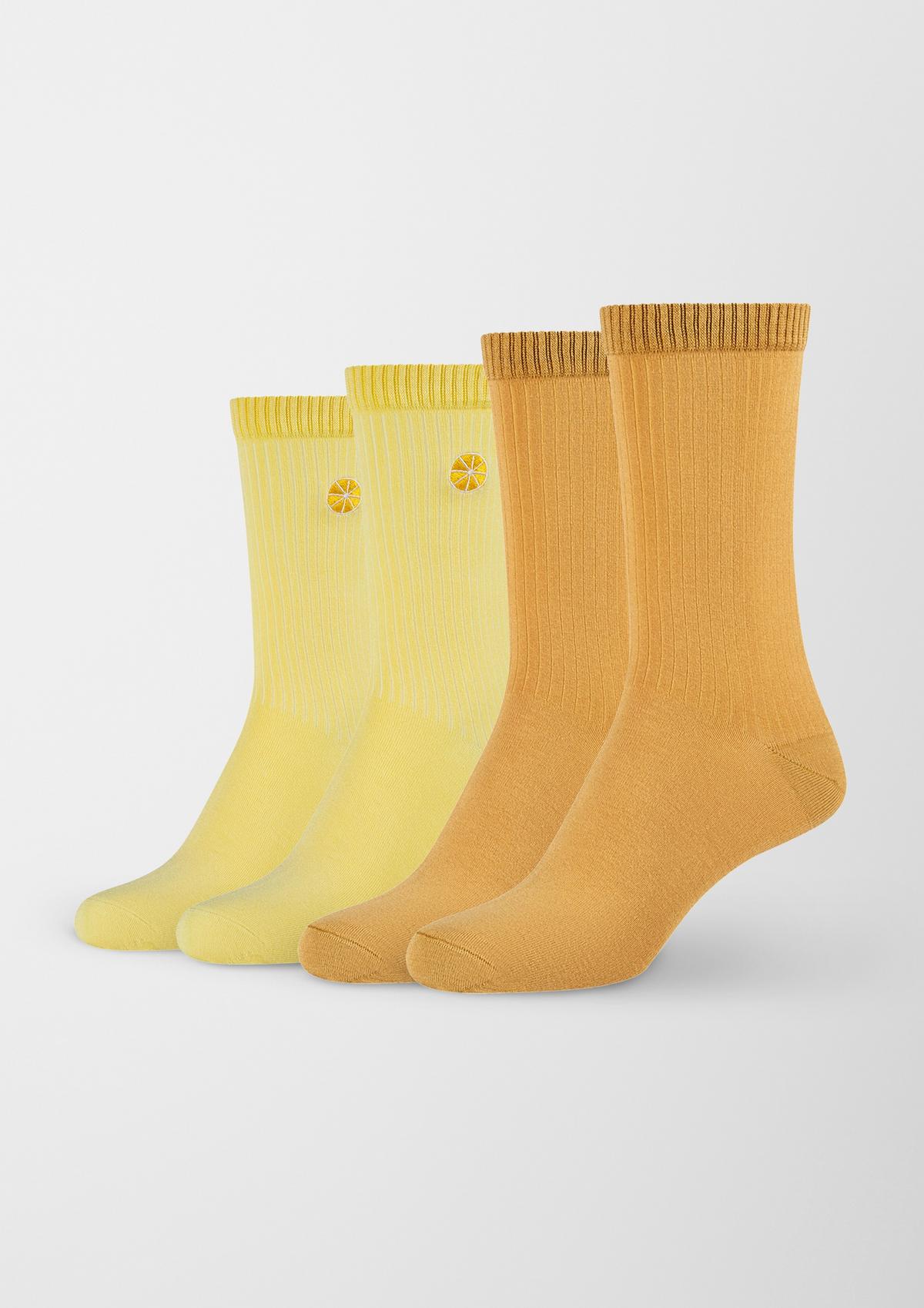 s.Oliver Set van 4 paar sokken met borduursels