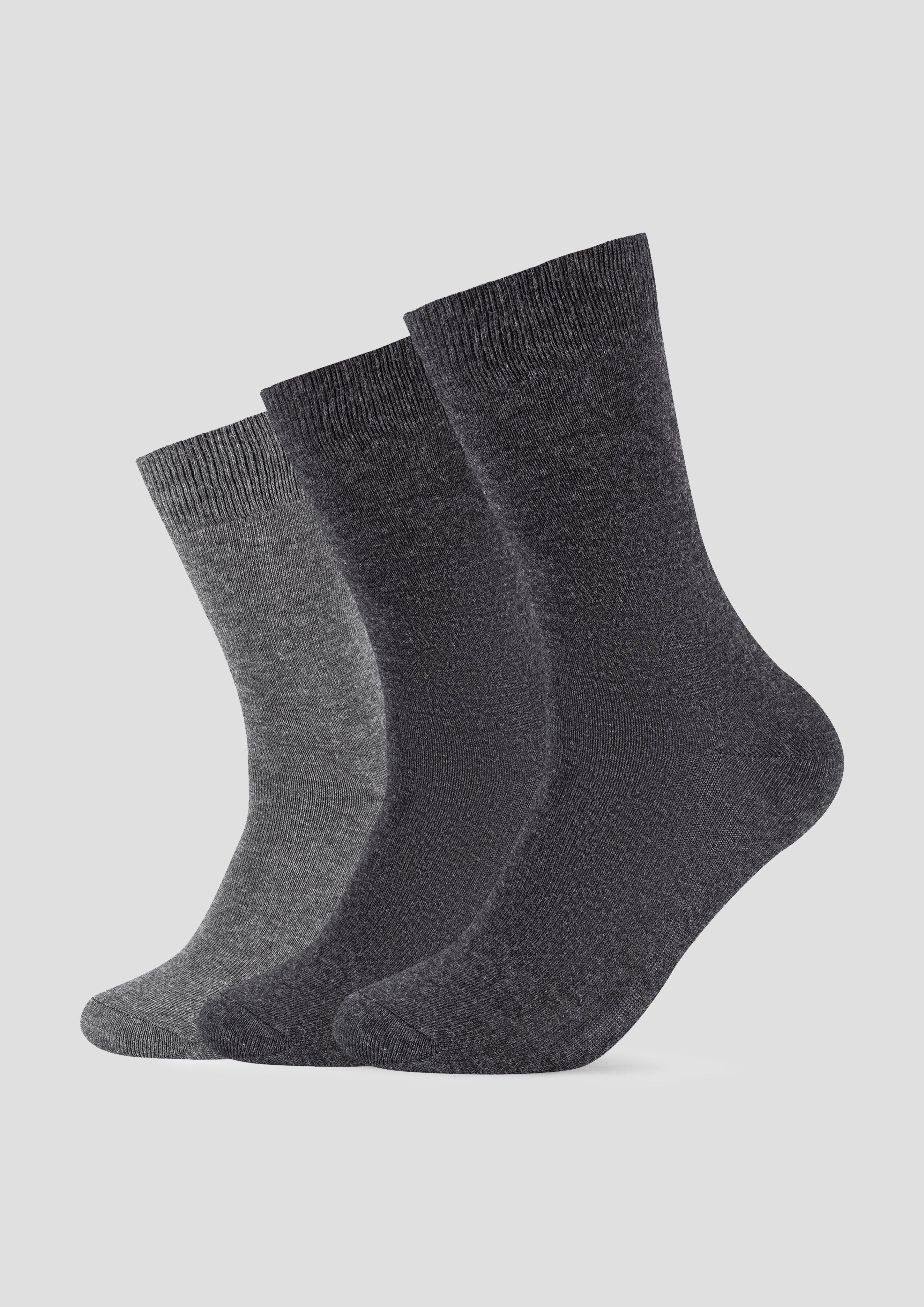 Lange Sneakersocken - meliert grau