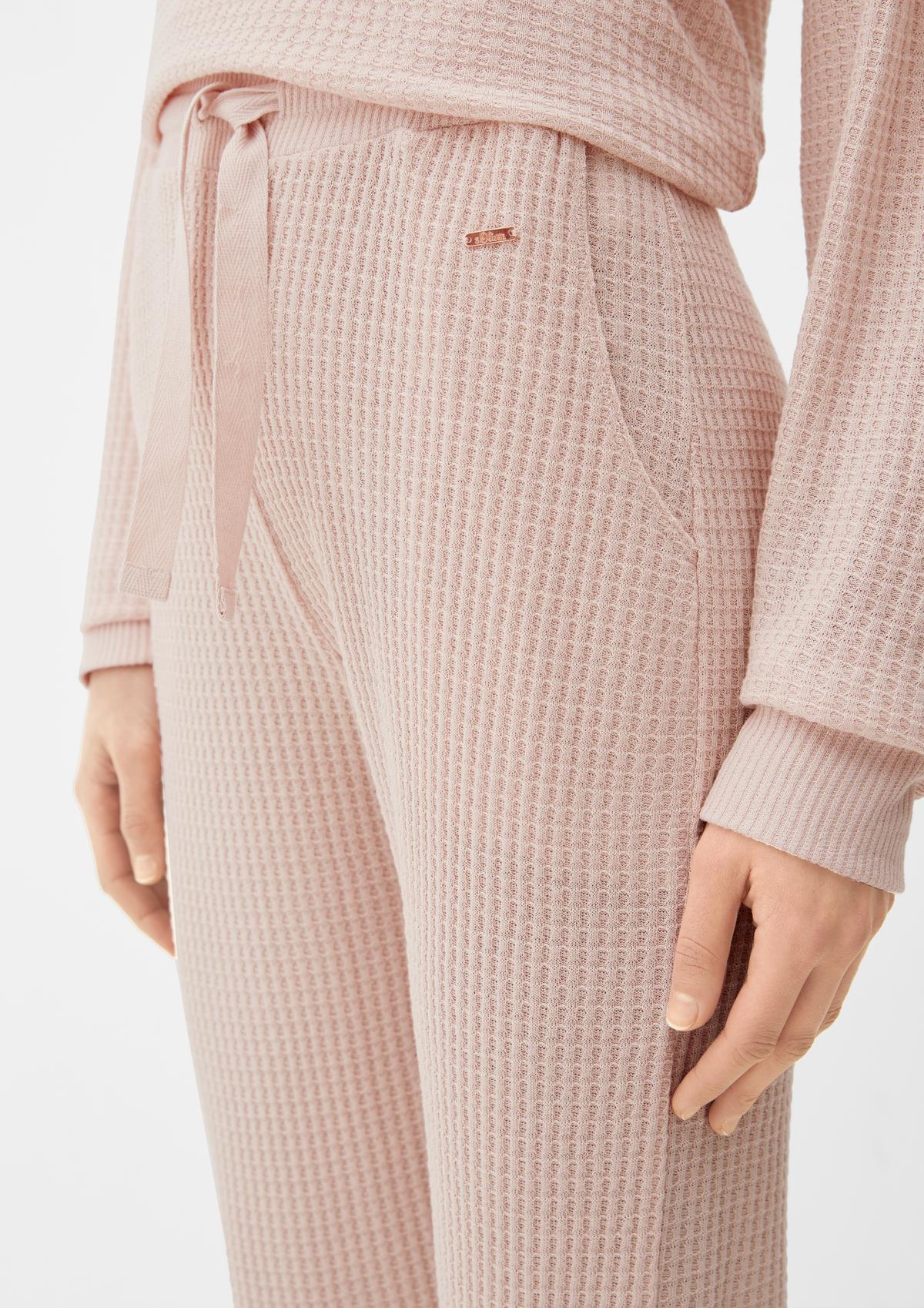 s.Oliver Pantalon de pyjama à la texture façon maille piquée gaufrée