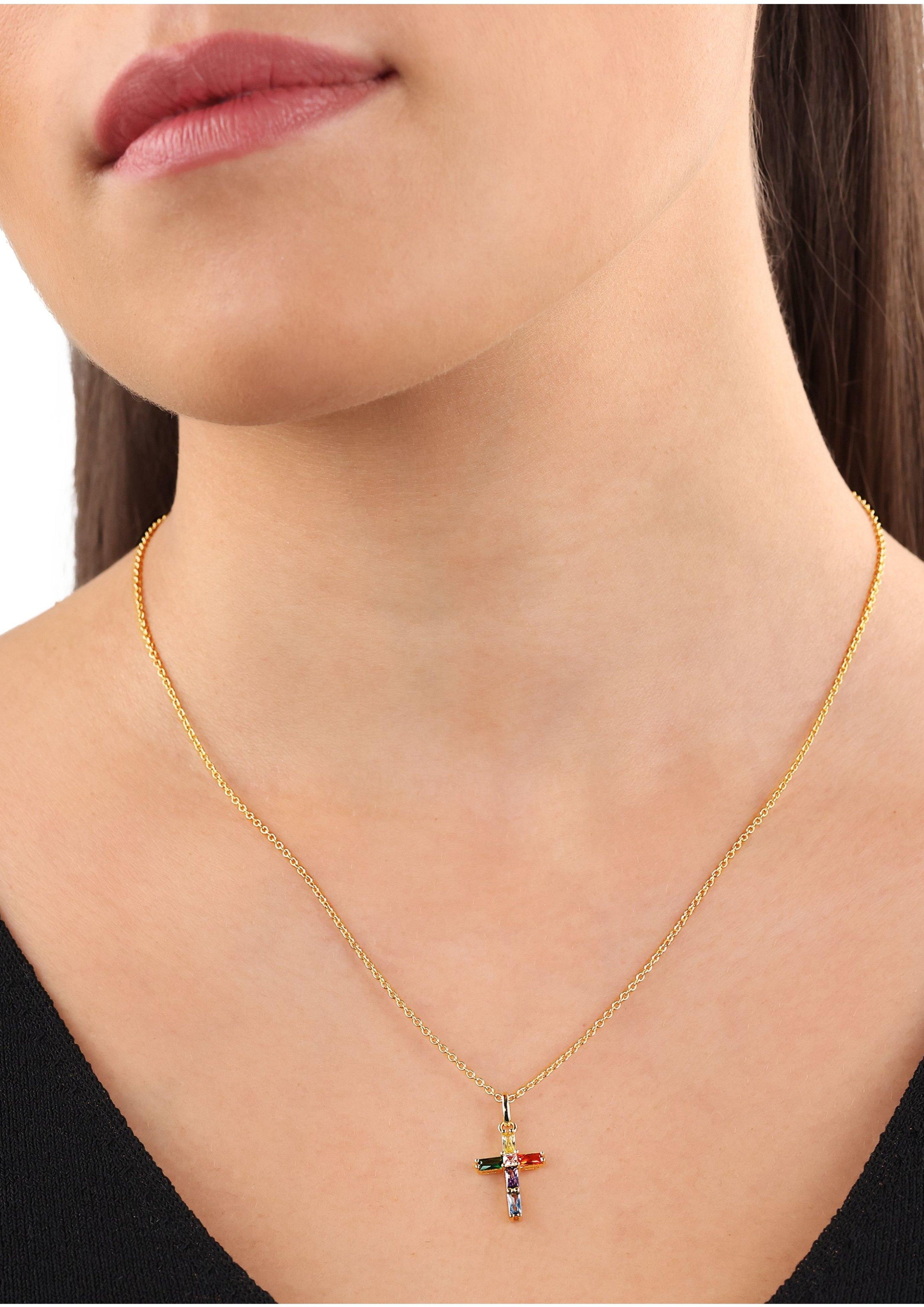 s.Oliver Halskette mit buntem Anhänger