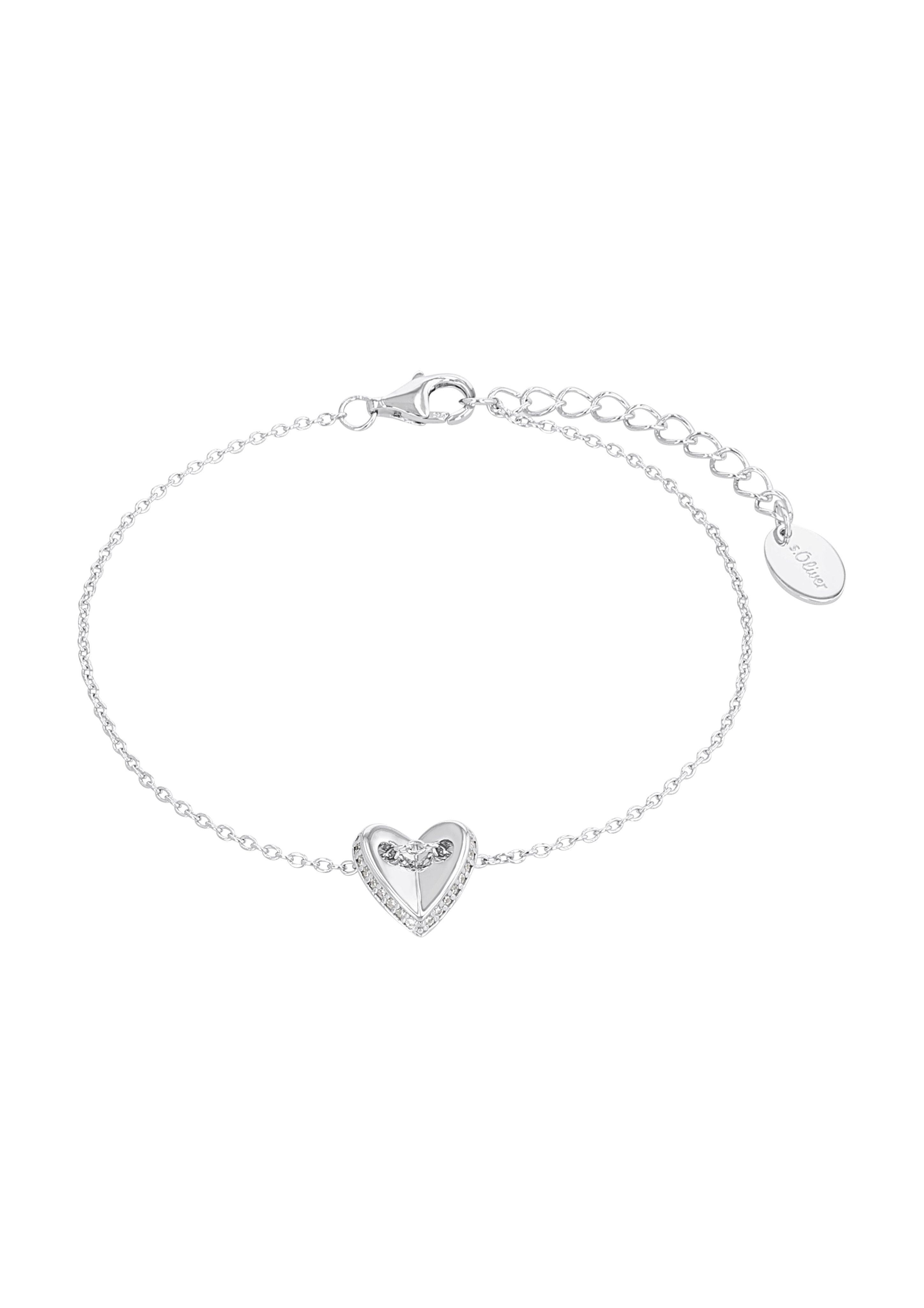 - mit Herz-Anhänger silber Armband