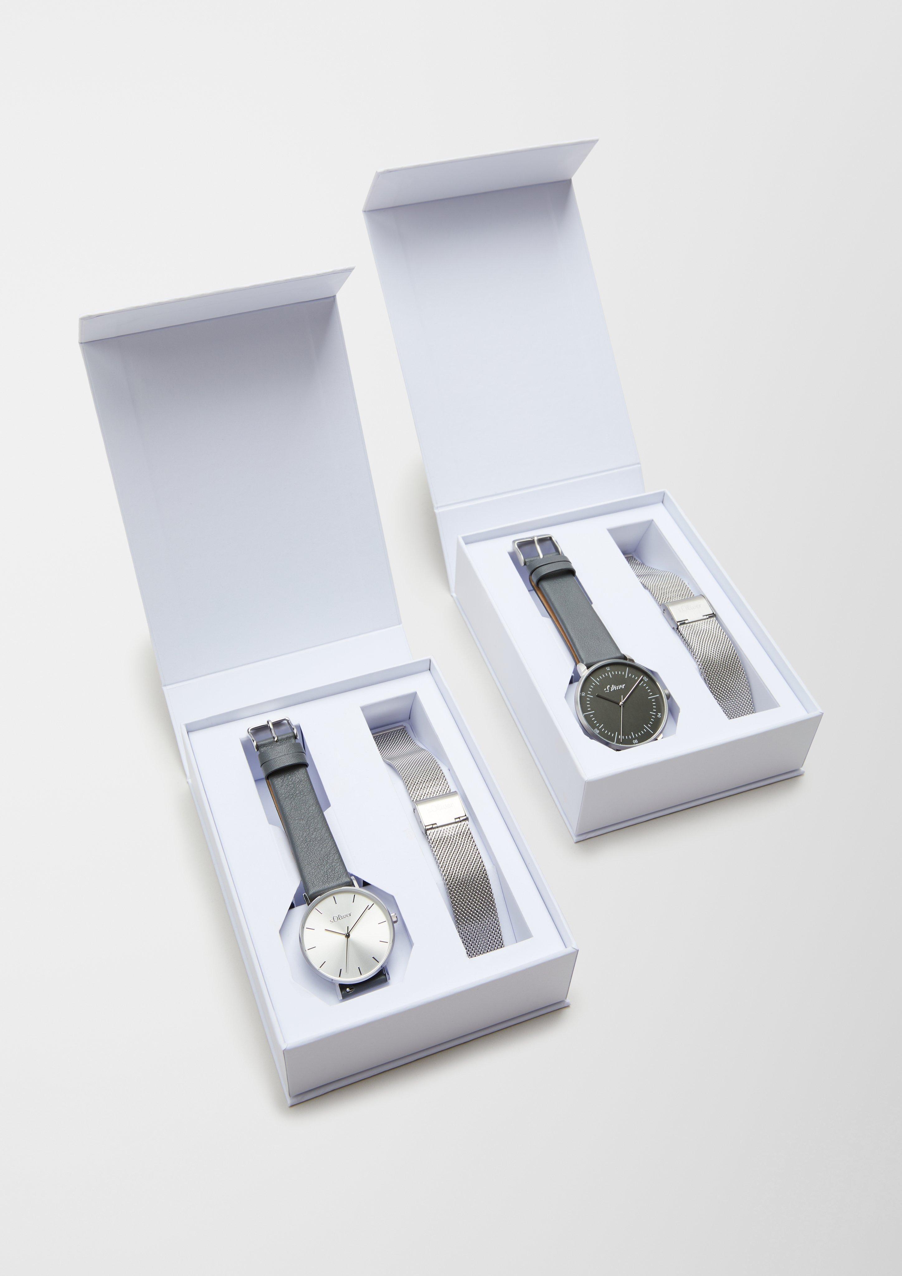 s.Oliver Geschenkset Damen-Armbanduhr