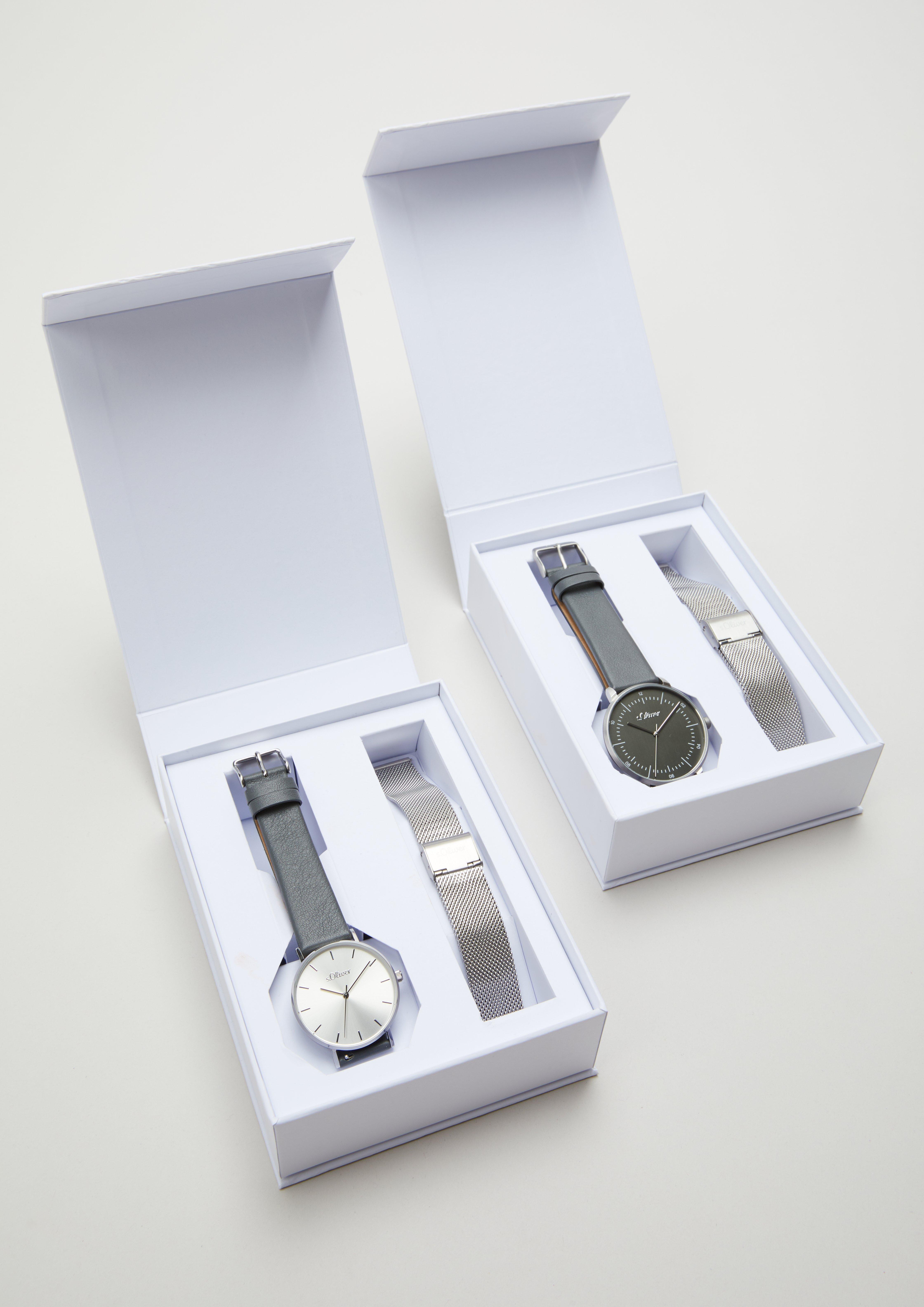 s.Oliver Geschenkset Herren-Armbanduhr